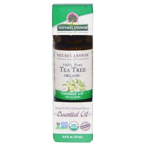 Comprar Nature's Answer, Óleo Essencial Orgânico, 100% Pura Árvore do Chá, 0,5 fl oz / 15 ml