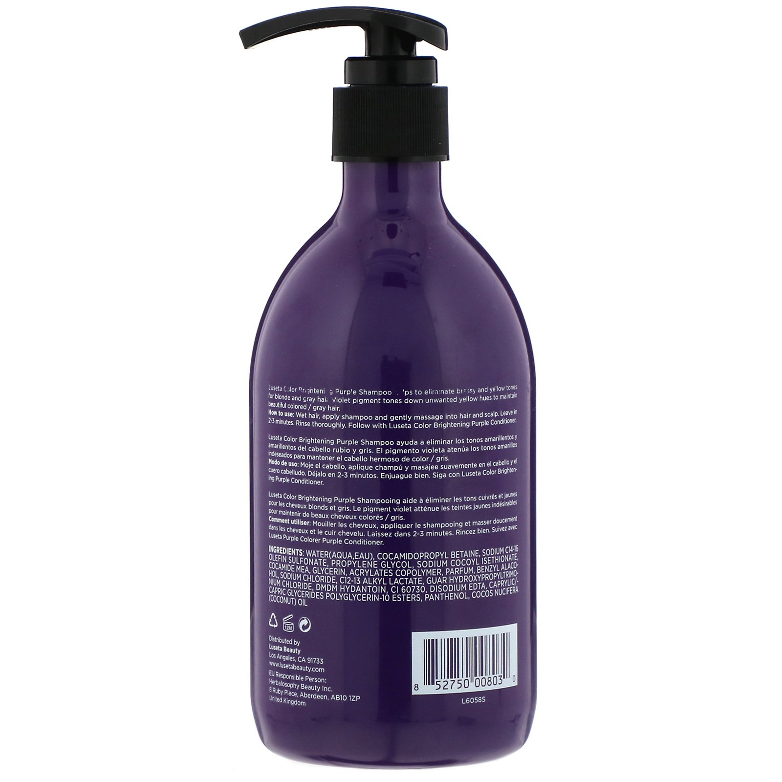 Comprar Luseta Beauty, Color Brightening, Purple Shampoo, 16.9 fl oz (500 ml) - Imagem 2