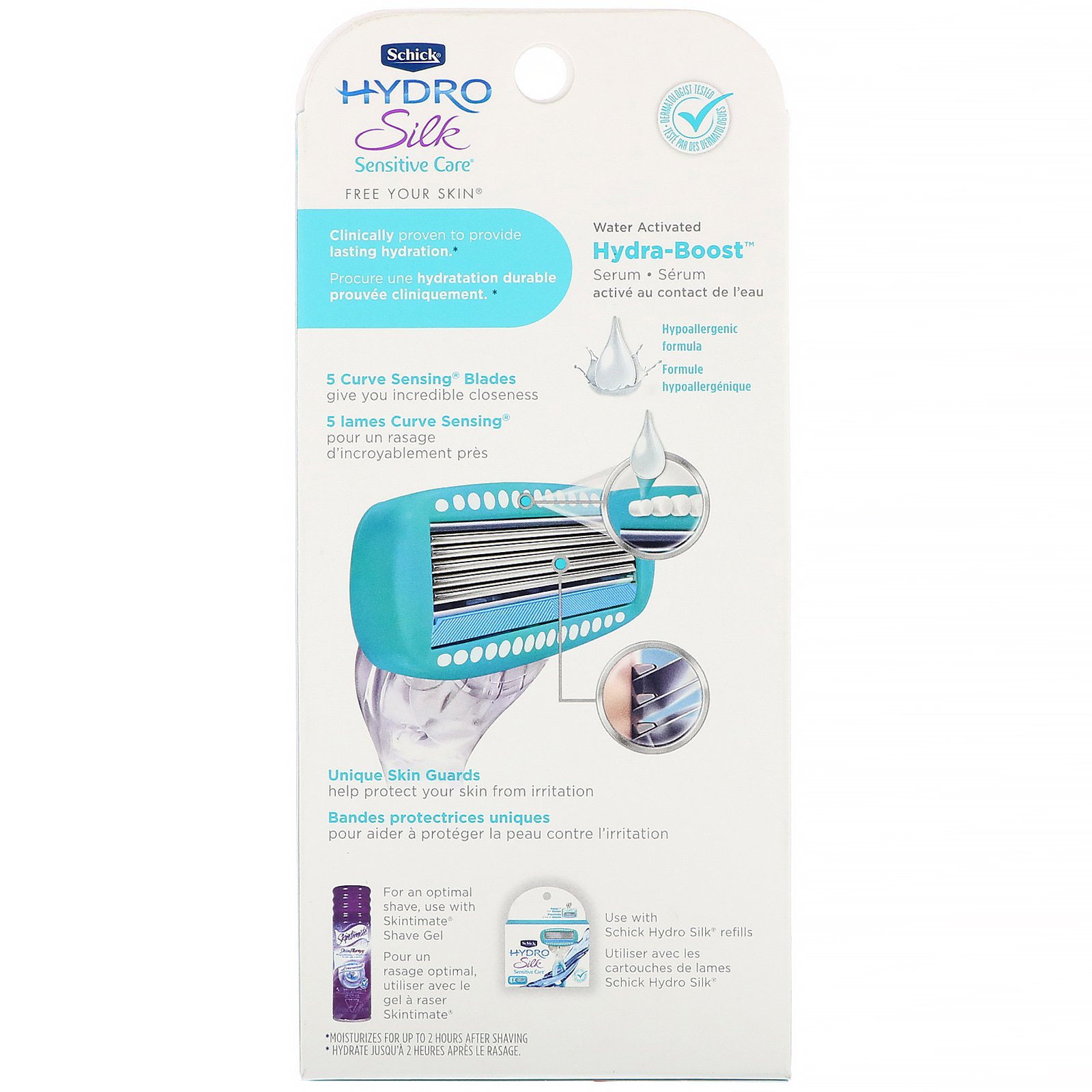 Comprar Schick, Hydro Silk, cuidado sensível, 1 lâmina, 2 cartuchos - Imagem 2