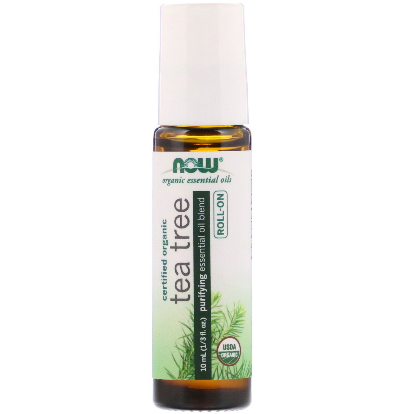 Comprar Now Foods, Óleo de Árvore-do-Chá Orgânico, Roll-On, 10 ml (1/3 fl oz) - Imagem 3