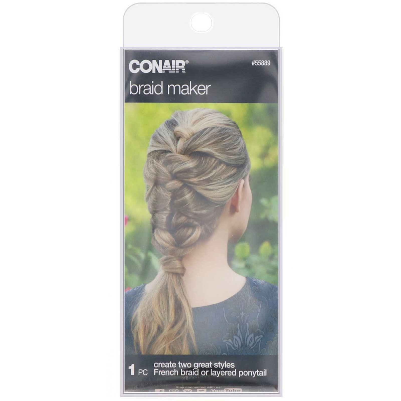Comprar Conair, Acessório para fazer tranças para trança francesa ou rabo de cavalo trançado, 1 peça