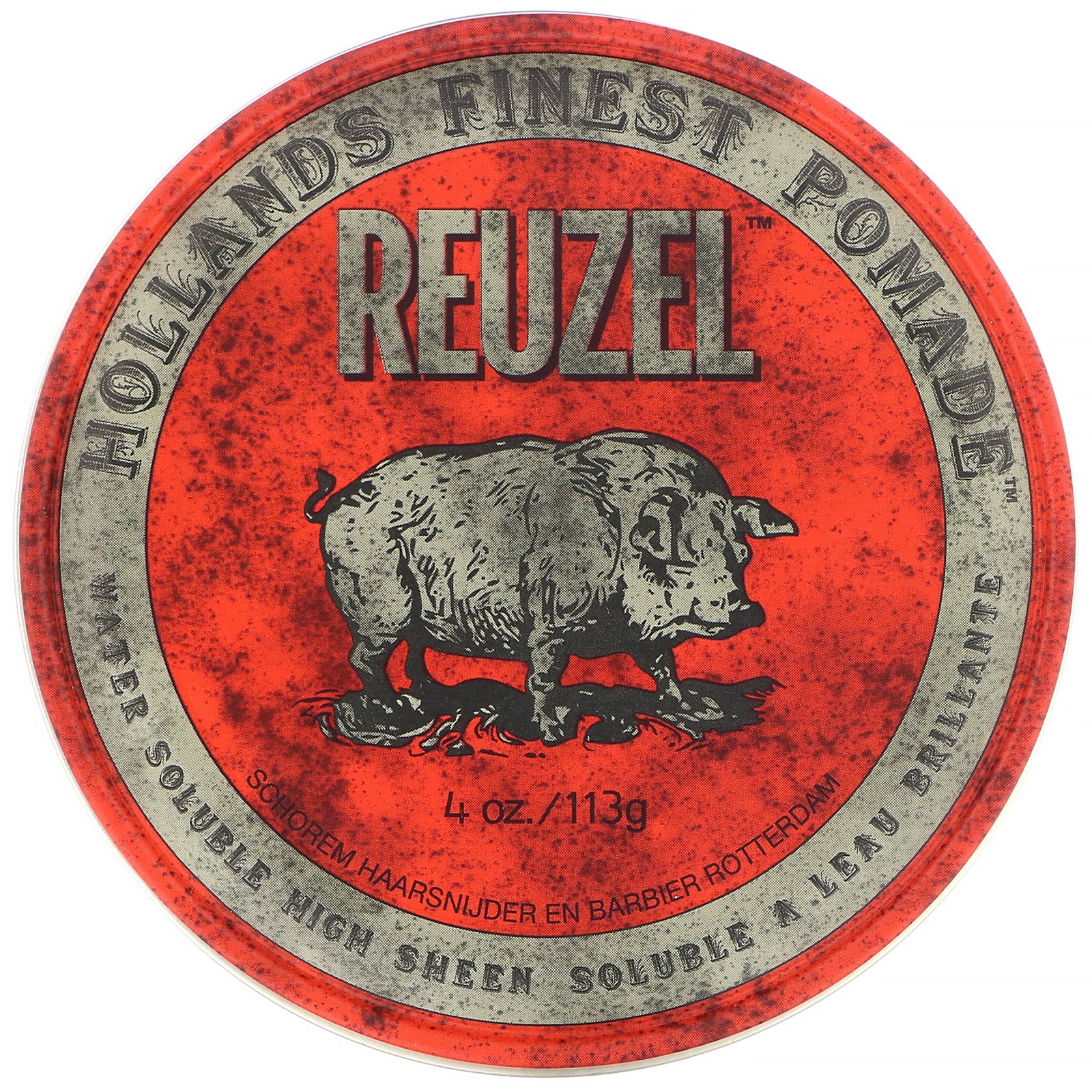 Comprar Reuzel, Red Pomade, Solúvel em Água, Fixação Média, 113 g (4 oz)