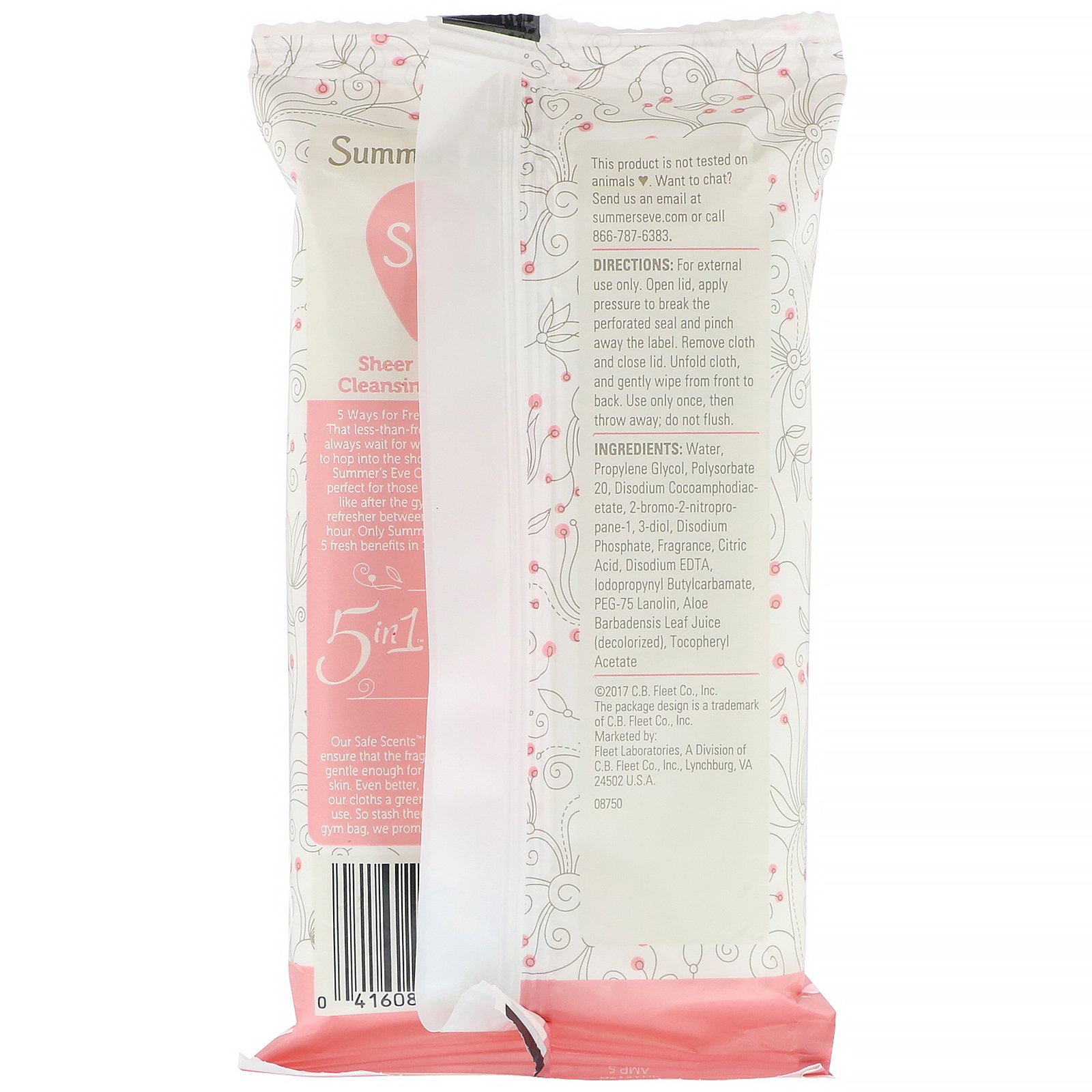 Comprar Summer's Eve, Lenços de limpeza Sheer Floral, 32 lenços - Imagem 2