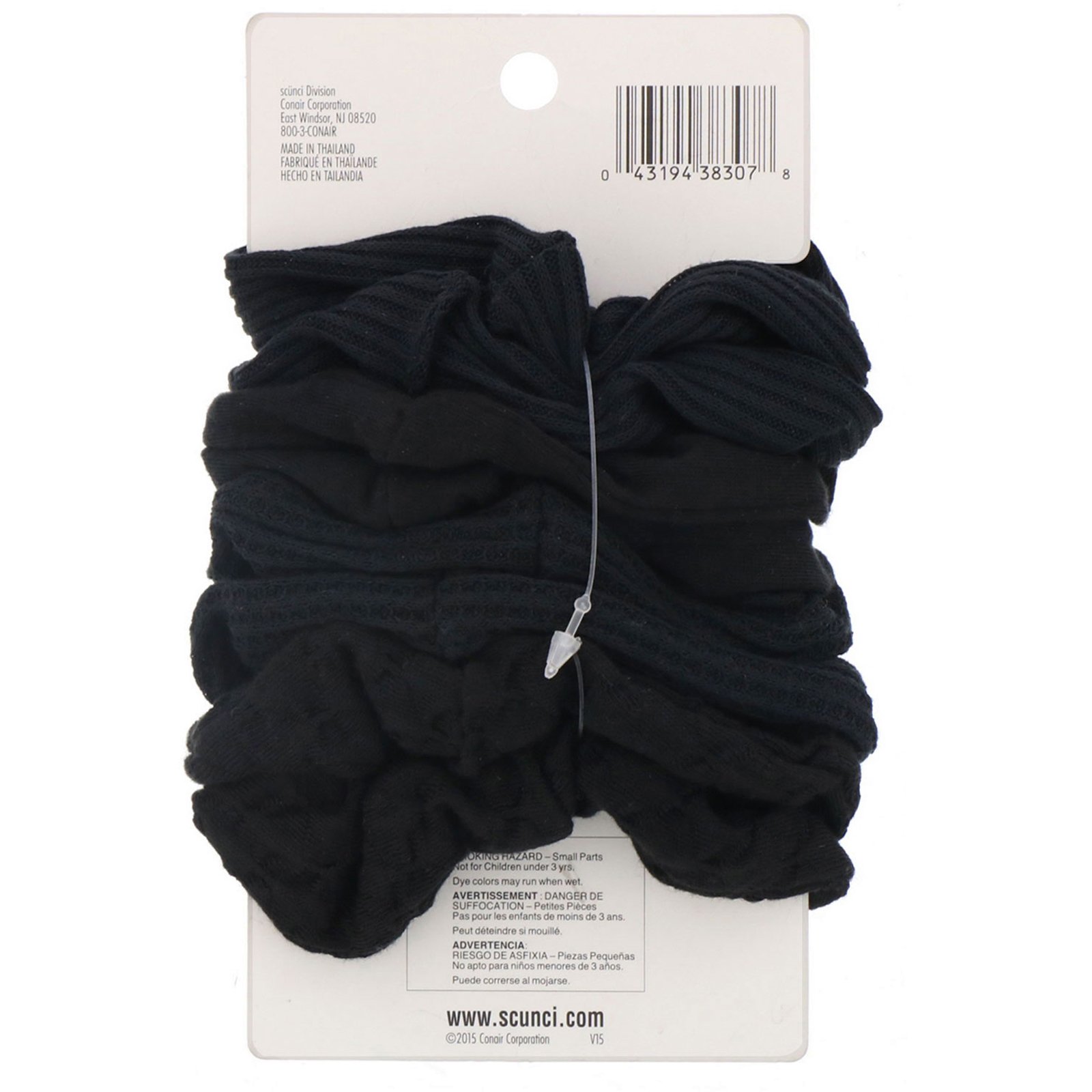 Comprar Scunci, Elástico de cabelo para rabo de cavalo misto, pretos, 8 peças - Imagem 2