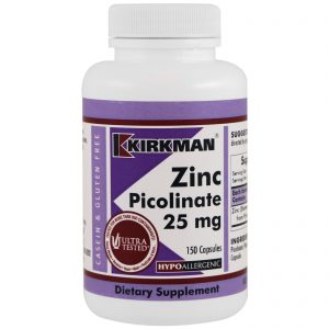 Comprar Kirkman Labs, Picolinato de Zinco, 25 mg, 150 Cápsulas