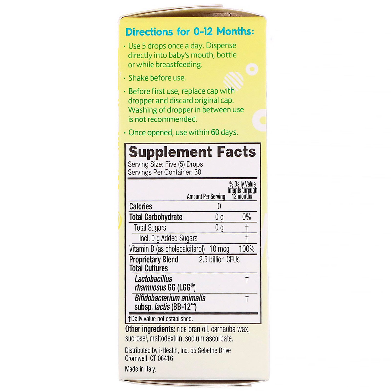 Comprar Culturelle, Probiotics, Baby, Grow + Thrive, Probióticos + Vitamina D em Gotas, 0 a 12 Meses, 9 ml (30 fl oz) - Imagem 2