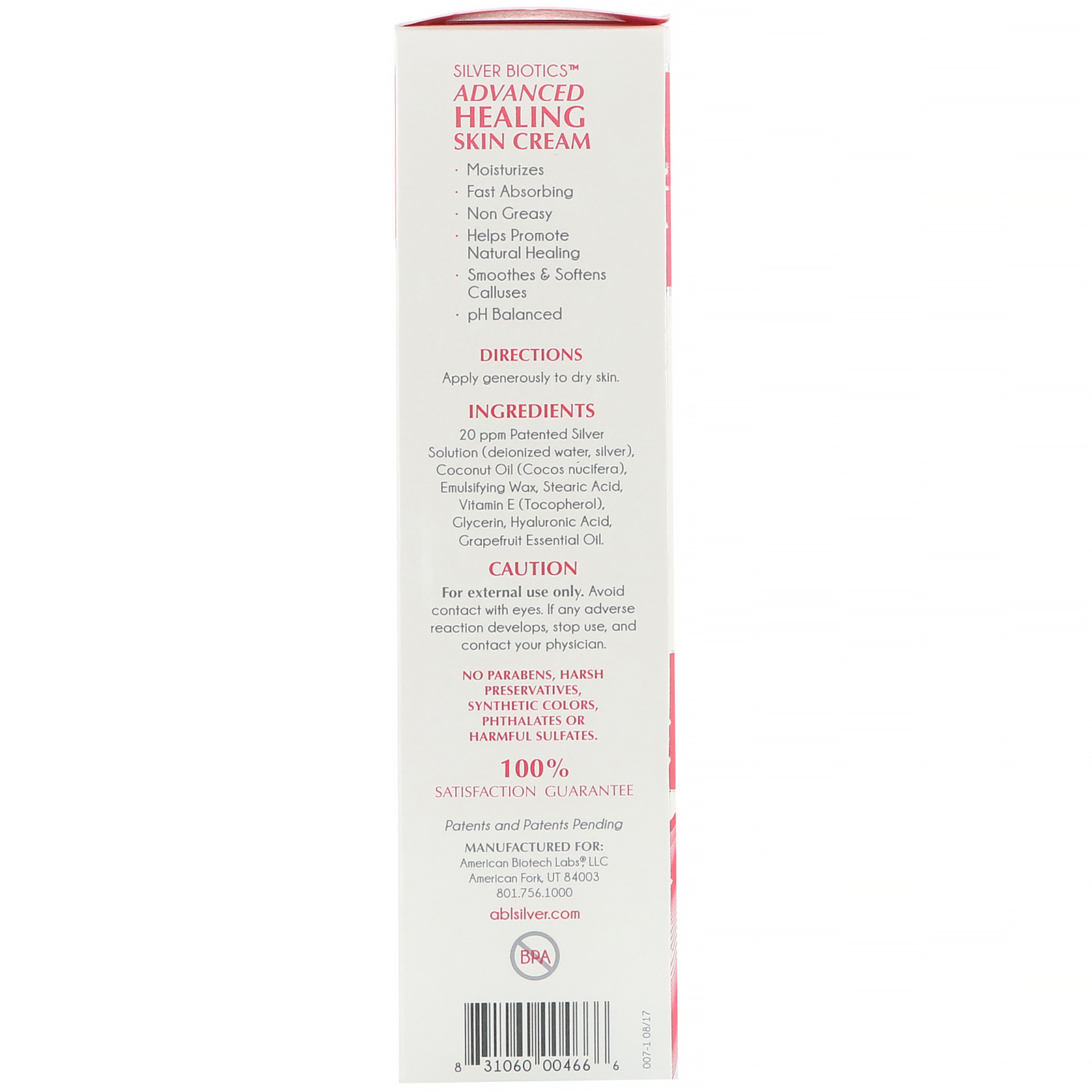 Comprar American Biotech Labs, Advanced Healing Skin Cream, Aroma Natural de Toranja, 96 g (3,4 oz) - Imagem 2