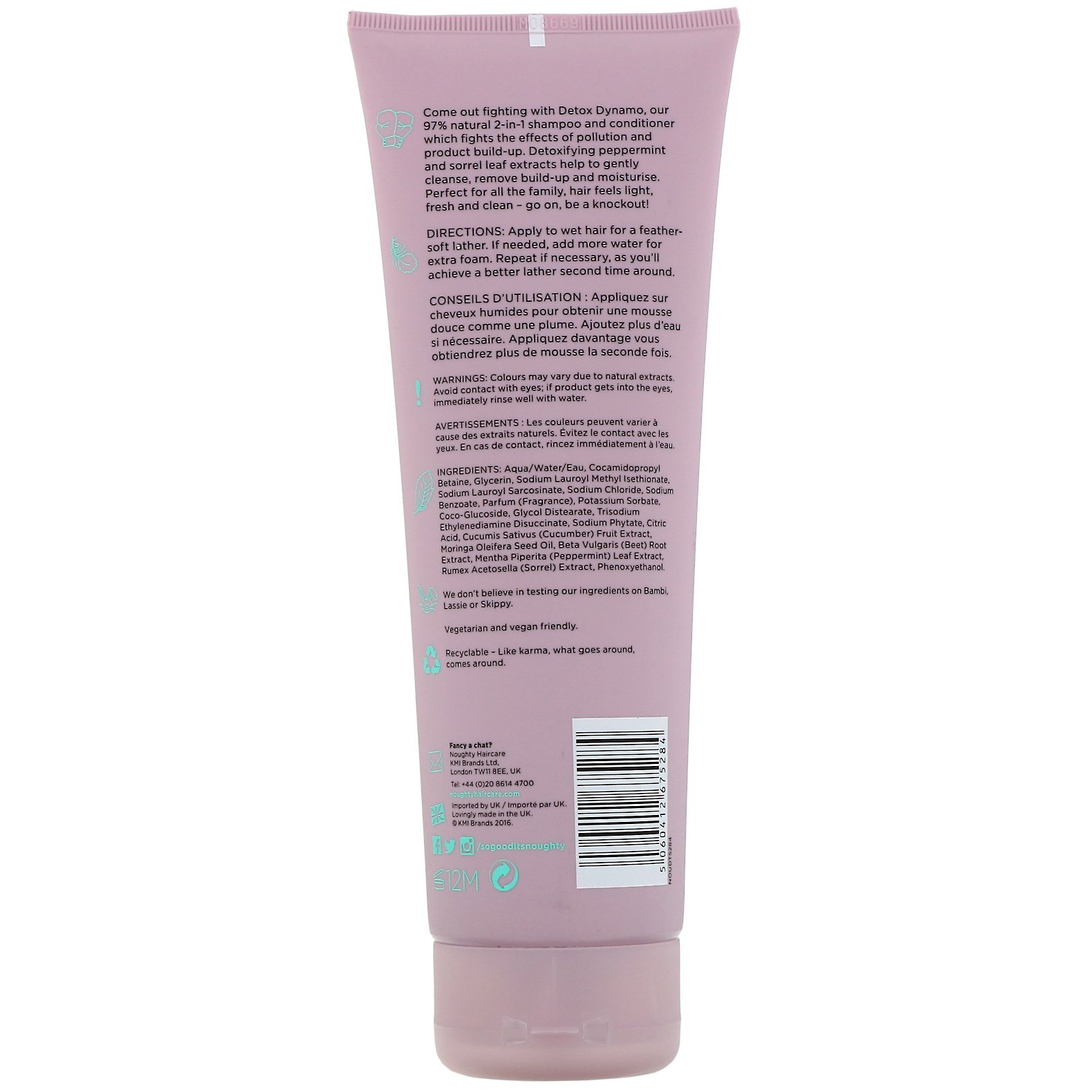 Comprar Noughty, Detox Dynamo, Shampoo + Condicionador 2 em 1, 250 ml - Imagem 2