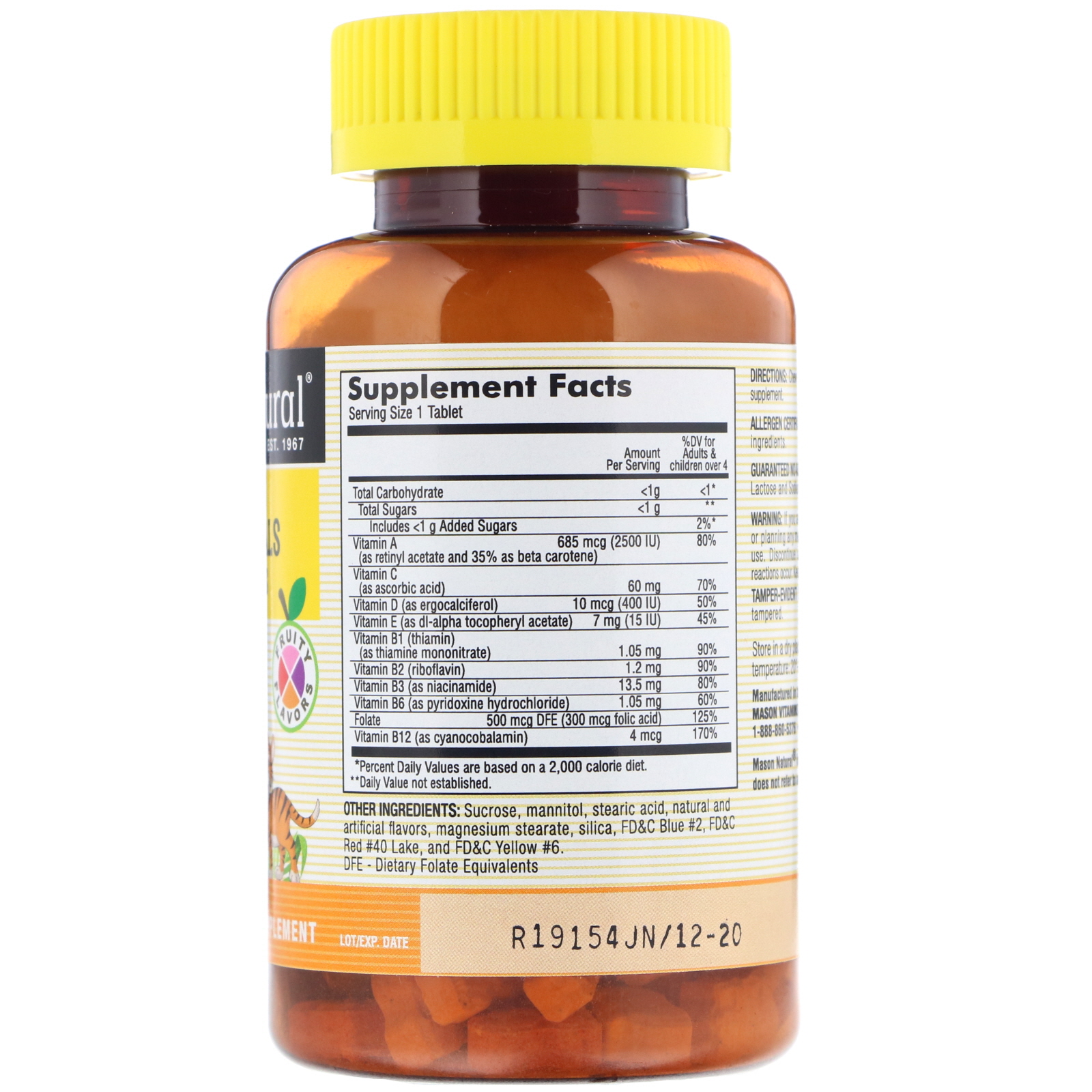 Comprar Mason Natural, Multivitamínico Little Animals, Sabores Frutados, 120 Comprimidos Mastigáveis - Imagem 2