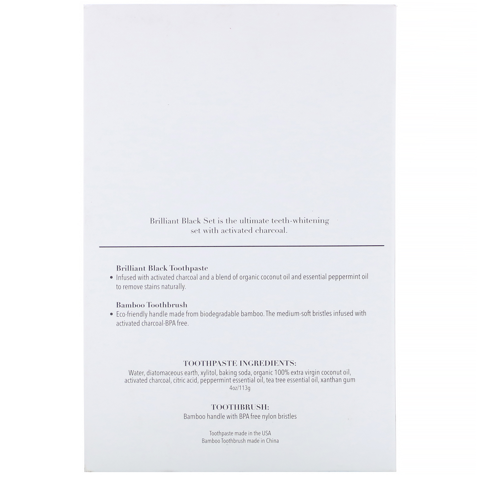 Comprar Terra & Co., Conjunto de Creme Dental e Escova de Dentes Brilliant Black, 1 Kit - Imagem 3