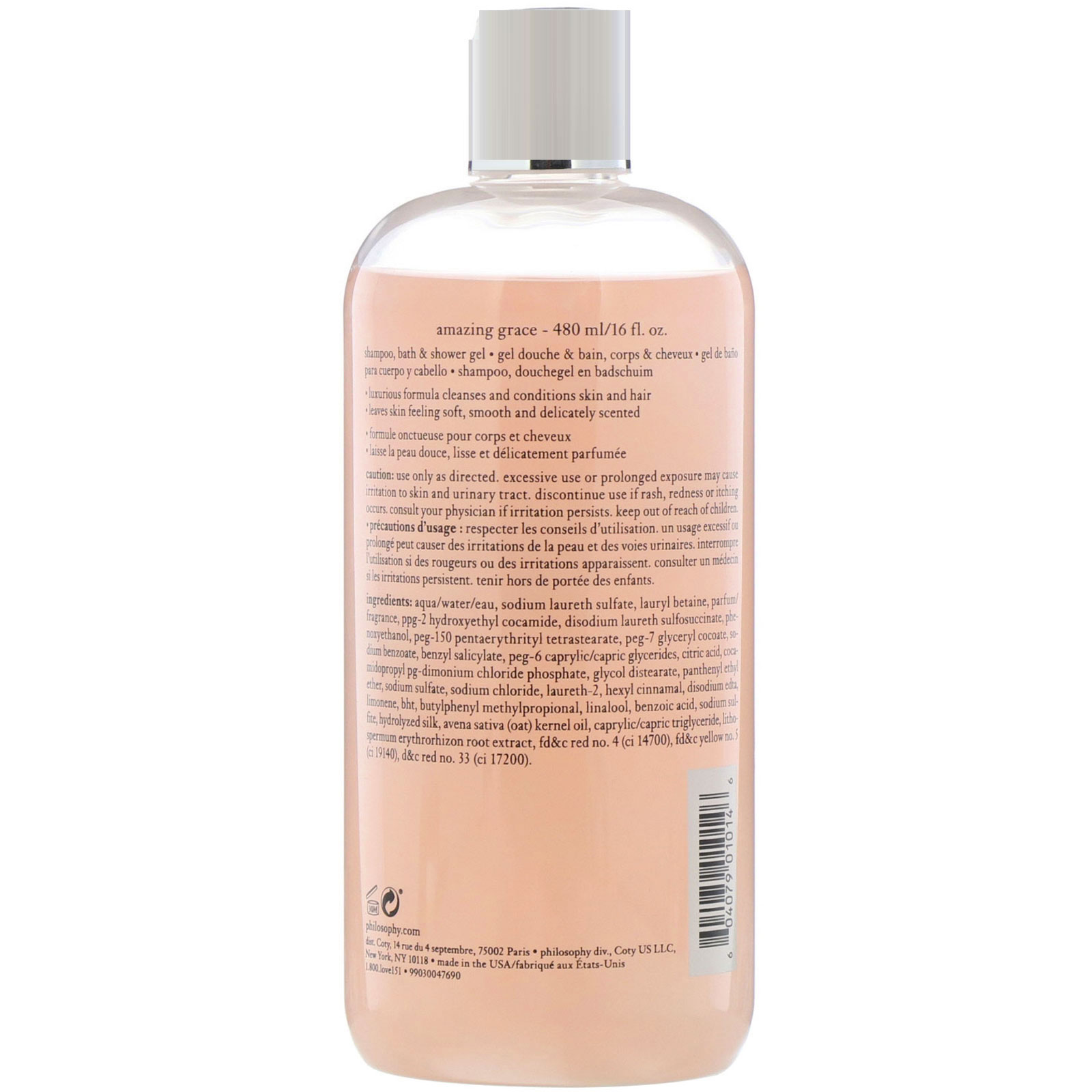 Comprar Philosophy, Amazing Grace, shampoo, gel de banho, 480 ml - Imagem 2