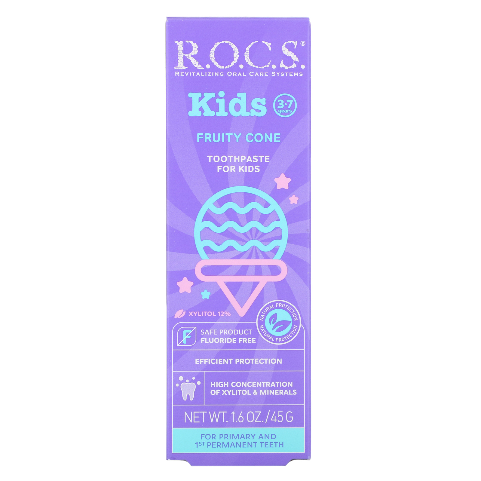 Comprar R.O.C.S. , Kids, Fruity Cone Toothpaste, 3-7 Years, 1.6 oz (45 g) - Imagem 2