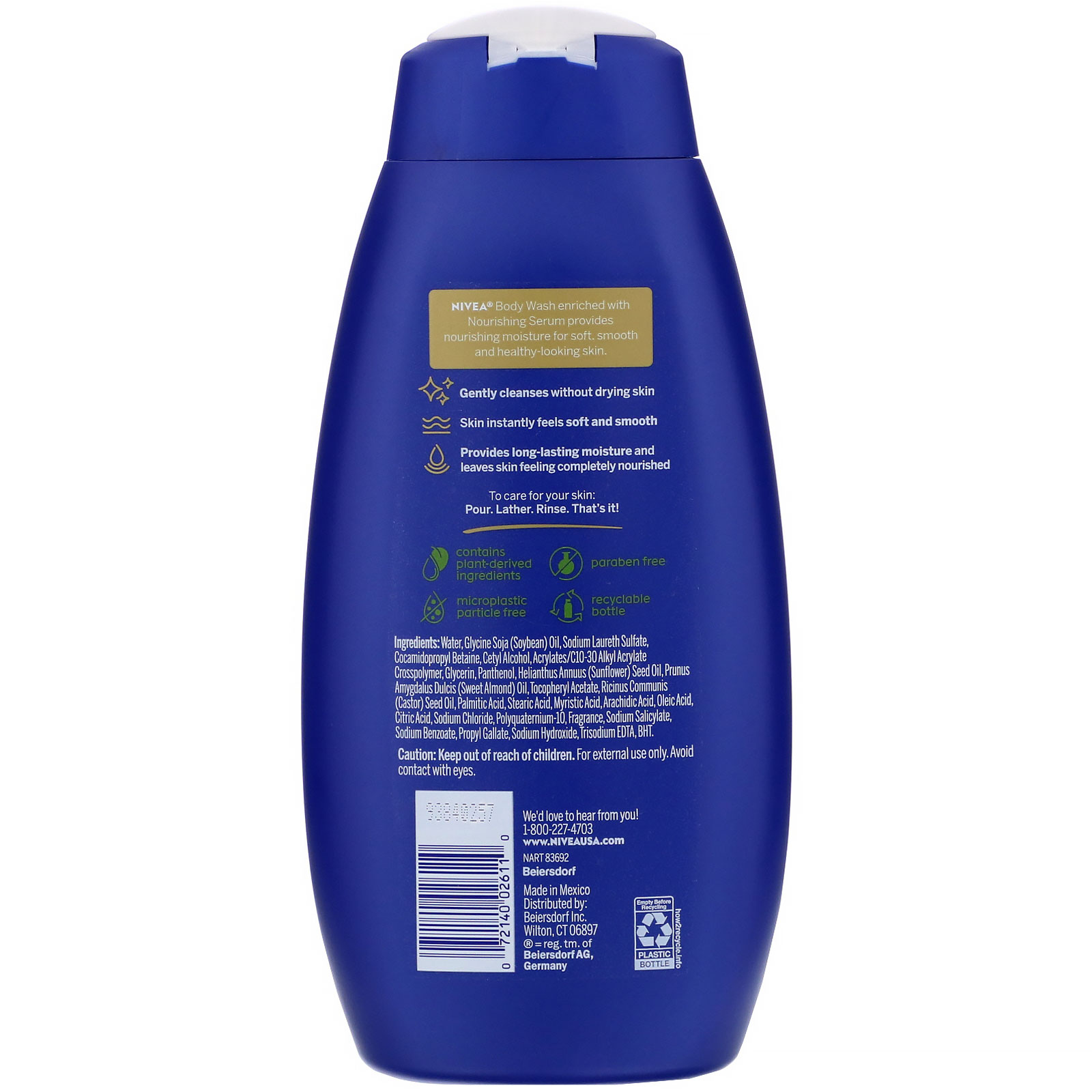 Comprar Nivea, Sabonete Líquido Corporal Nutritivo, Cuidados com a Nutrição, 591 ml (20 fl oz) - Imagem 2