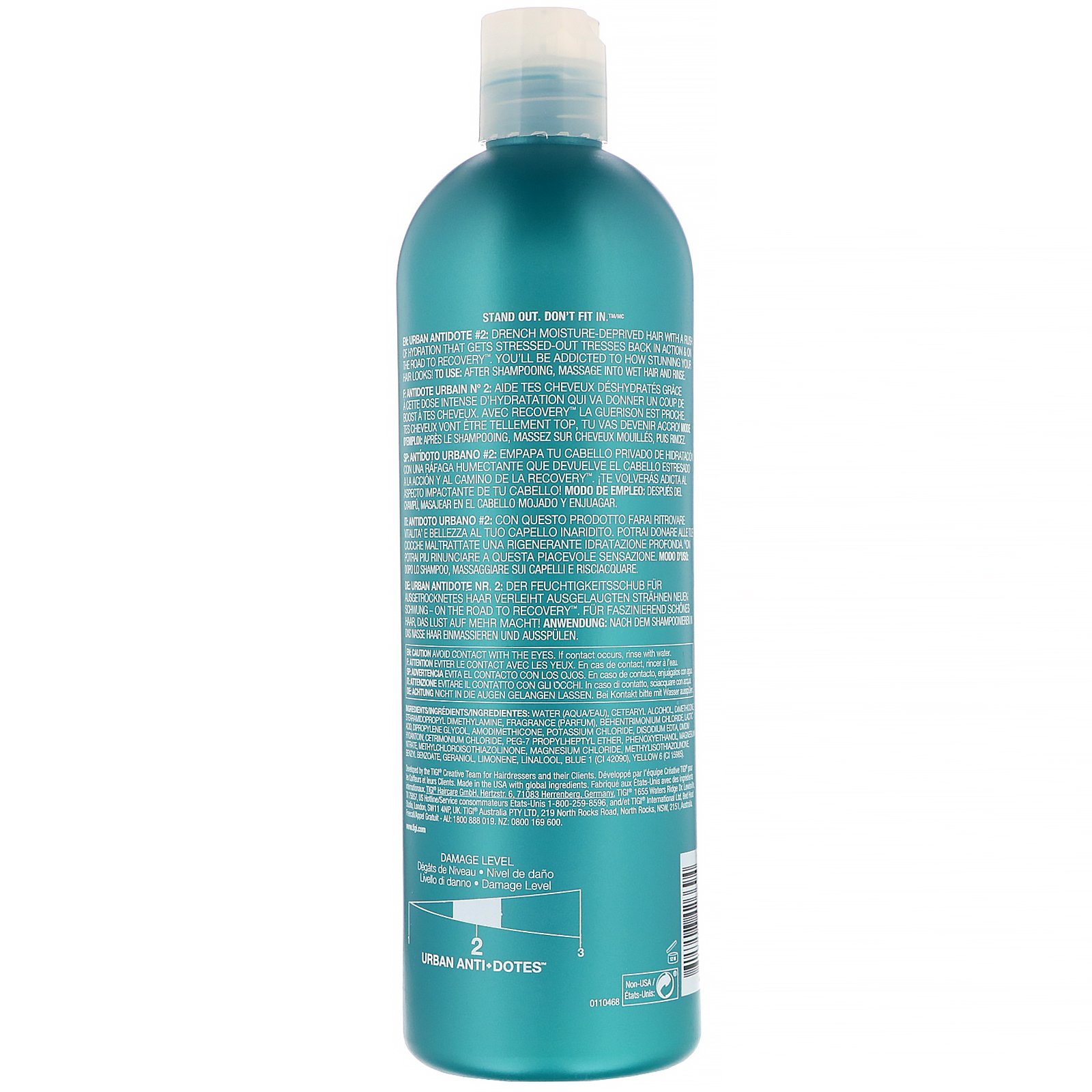 Comprar TIGI, Bed Head, Urban Anti+dotes, Recovery, Condicionador nível de dano 2, 750 ml (25,36 fl oz) - Imagem 2