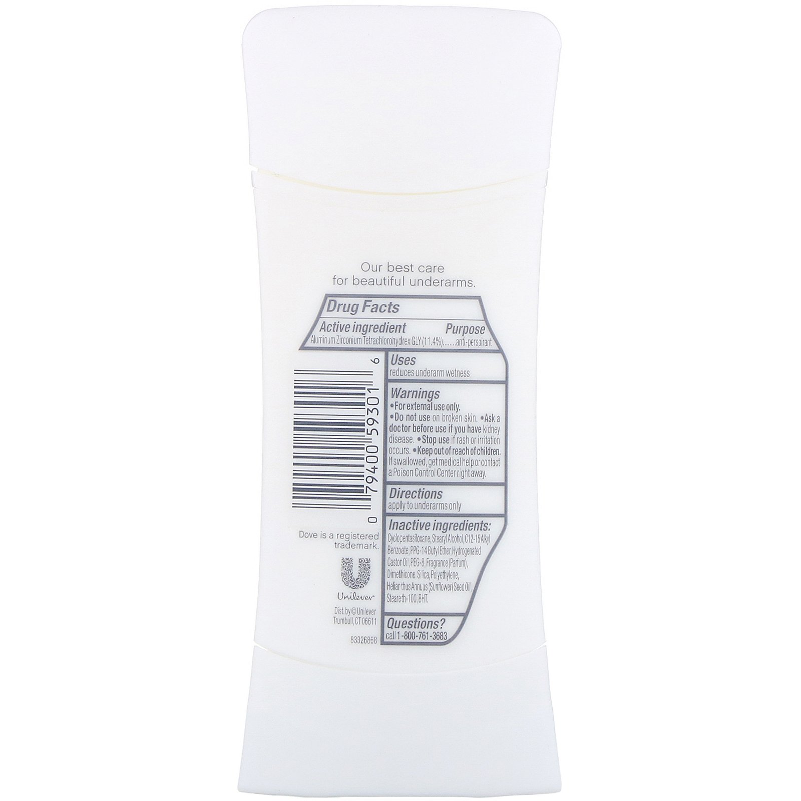 Comprar Dove, Advanced Care, Invisível, desodorante antitranspirante, Clear Finish, 74 g - Imagem 2
