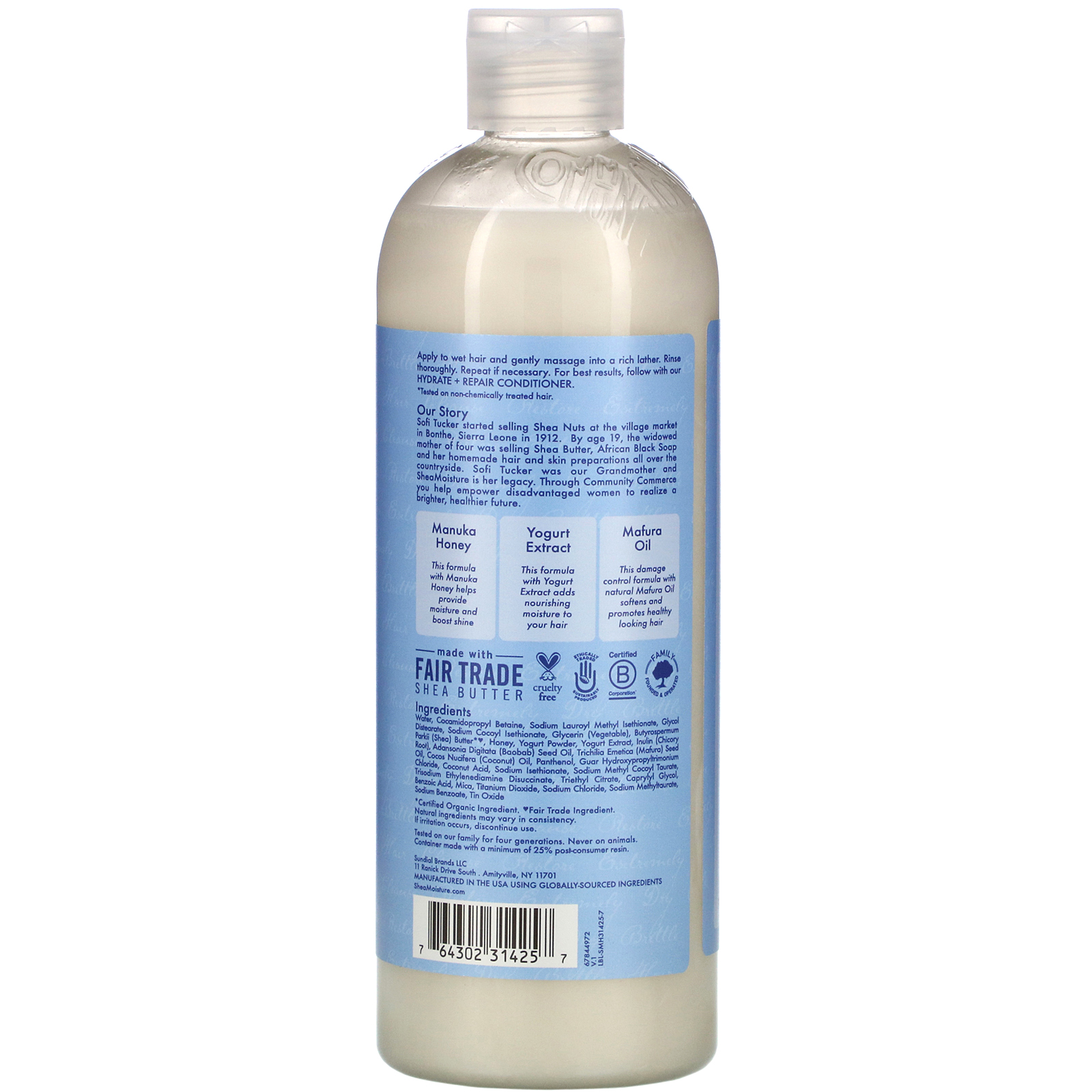 Comprar SheaMoisture, Manuka Honey & Yogurt, Hydrate & Repair Shampoo, 19.5 fl oz (577 ml) - Imagem 2