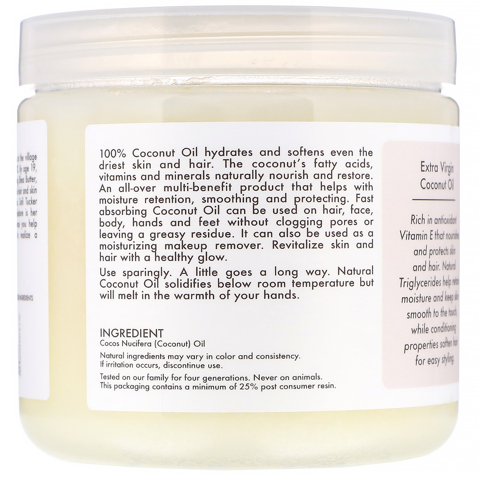 Comprar SheaMoisture, Head-To-Toe Nourishing Hydration, 100% Extra Virgin Coconut Oil, 15 fl oz (444 ml) - Imagem 2