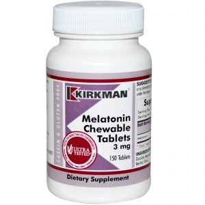 Comprar Kirkman Labs, Comprimidos comestíveis de melatonina, 150 comprimidos