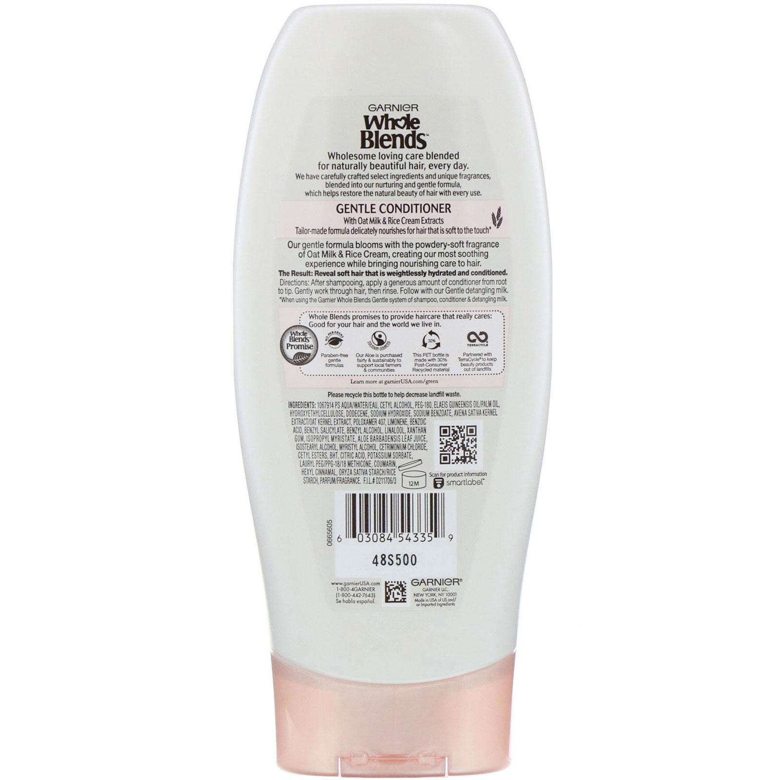 Comprar Garnier, Whole Blends, Condicionador suave, Delicadeza da aveia, 12,5 fl oz (370 ml) - Imagem 2