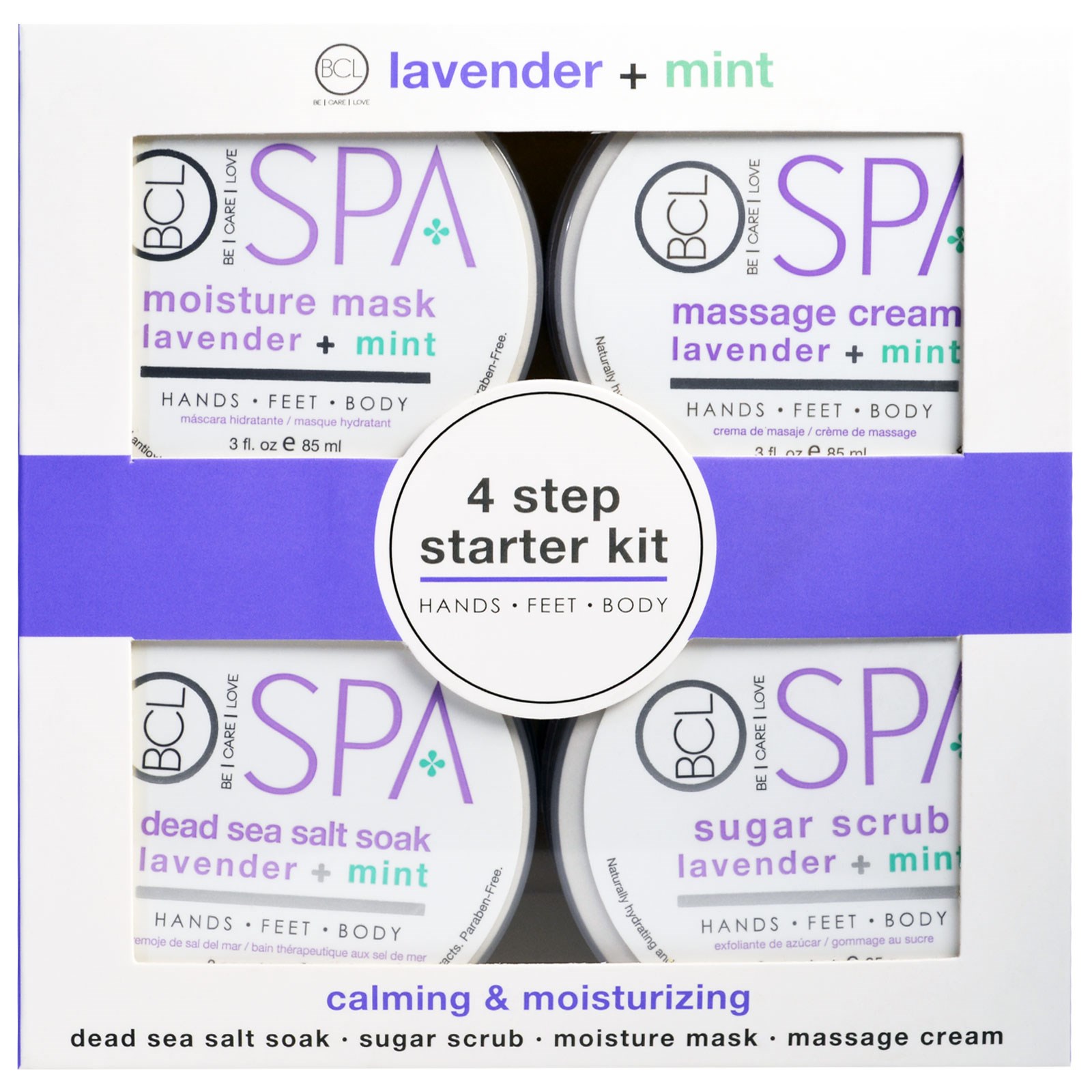 Comprar Petal Fresh, Spa, 4 Step Starter Kit, Calming & Moisturizing, Lavender + Mint, 4 - 3 fl oz (85 ml) Each
