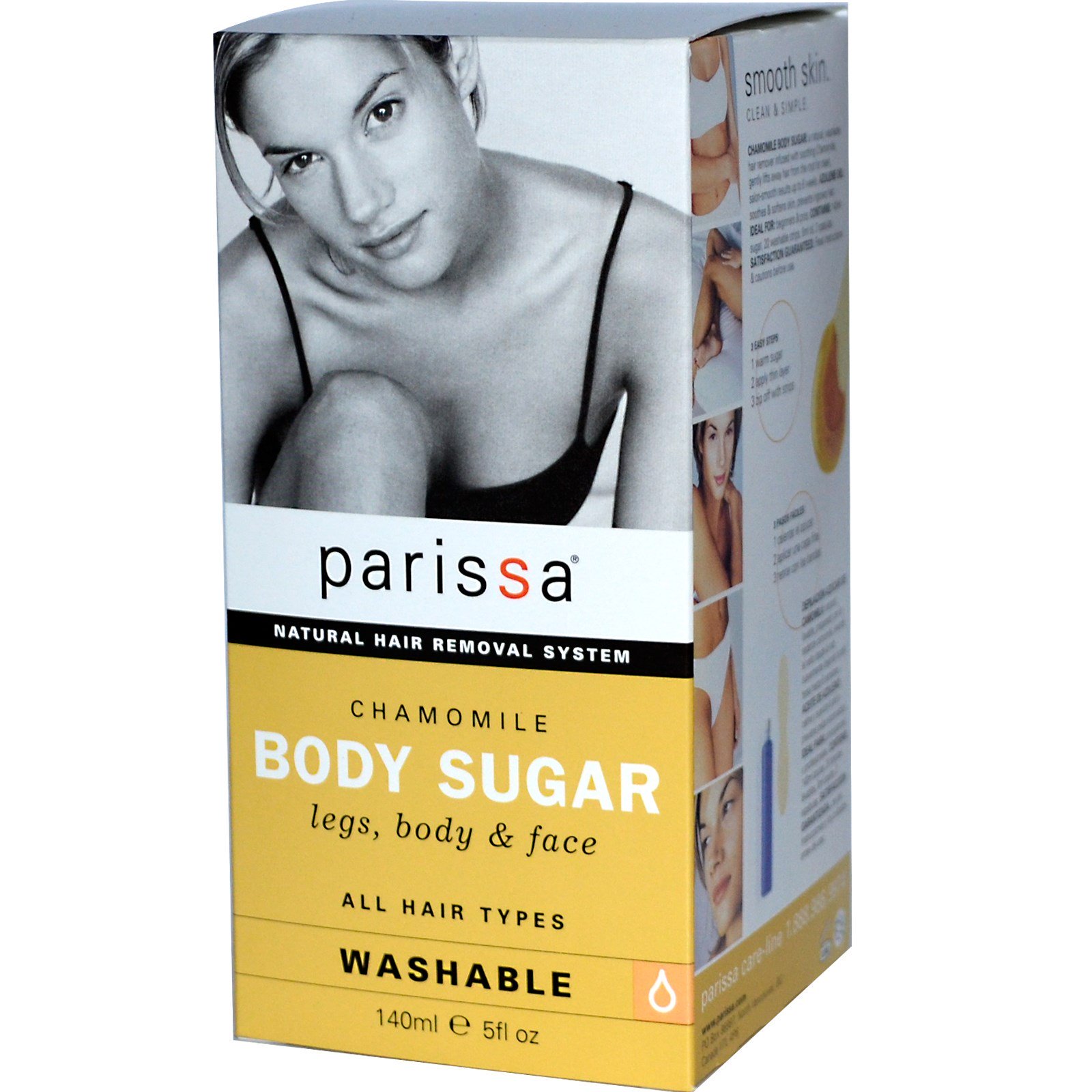 Comprar Parissa, Açúcar do Corpo, Sistema Natural de Remoção de Pelos, Camomila, 140 ml (5 fl oz)