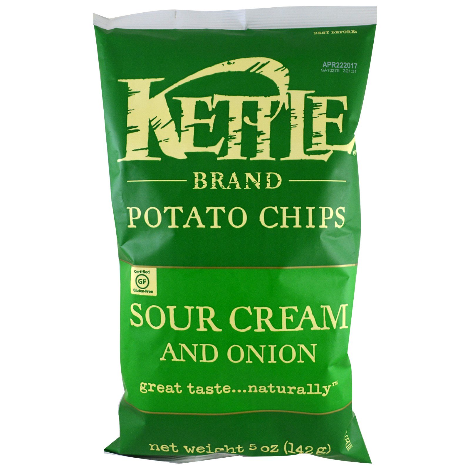 Comprar Kettle Foods, Batata Frita, Creme de Leite e Cebola, 142 g (5 oz)