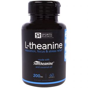 Comprar Sports Research, L-theanine, 200 mg, 60 Cápsulas Softgel