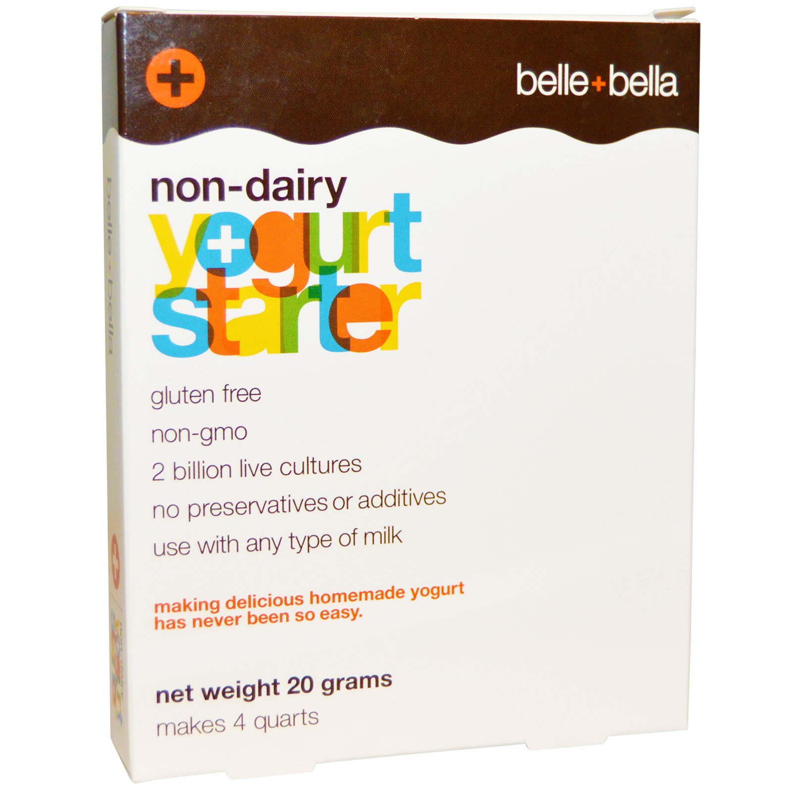 Comprar Belle+Bella, Iniciador para iogurte não-lácteo, 4 sachês, (5 g) cada