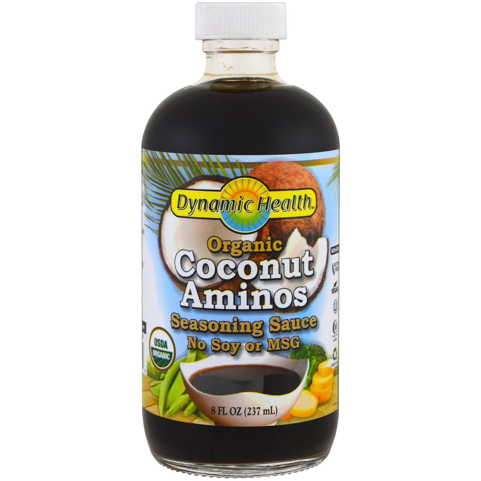 Comprar Dynamic Health Laboratories, Organic Coconut Aminos, Molho, 237 ml (8 fl oz)