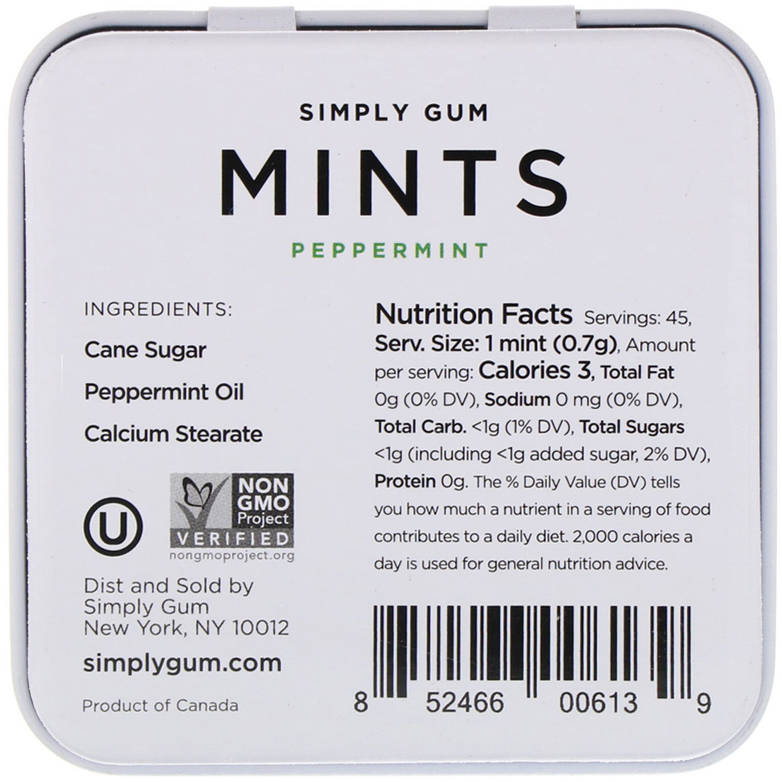 Comprar Simply Gum, Balas, Hortelã, 1,1 oz (30 g) - Imagem 2