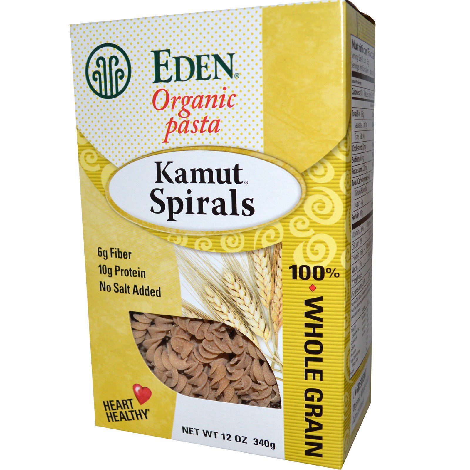 Comprar Eden Foods, Macarrão orgânico, Espirais Kamut, 12 oz (340 g)