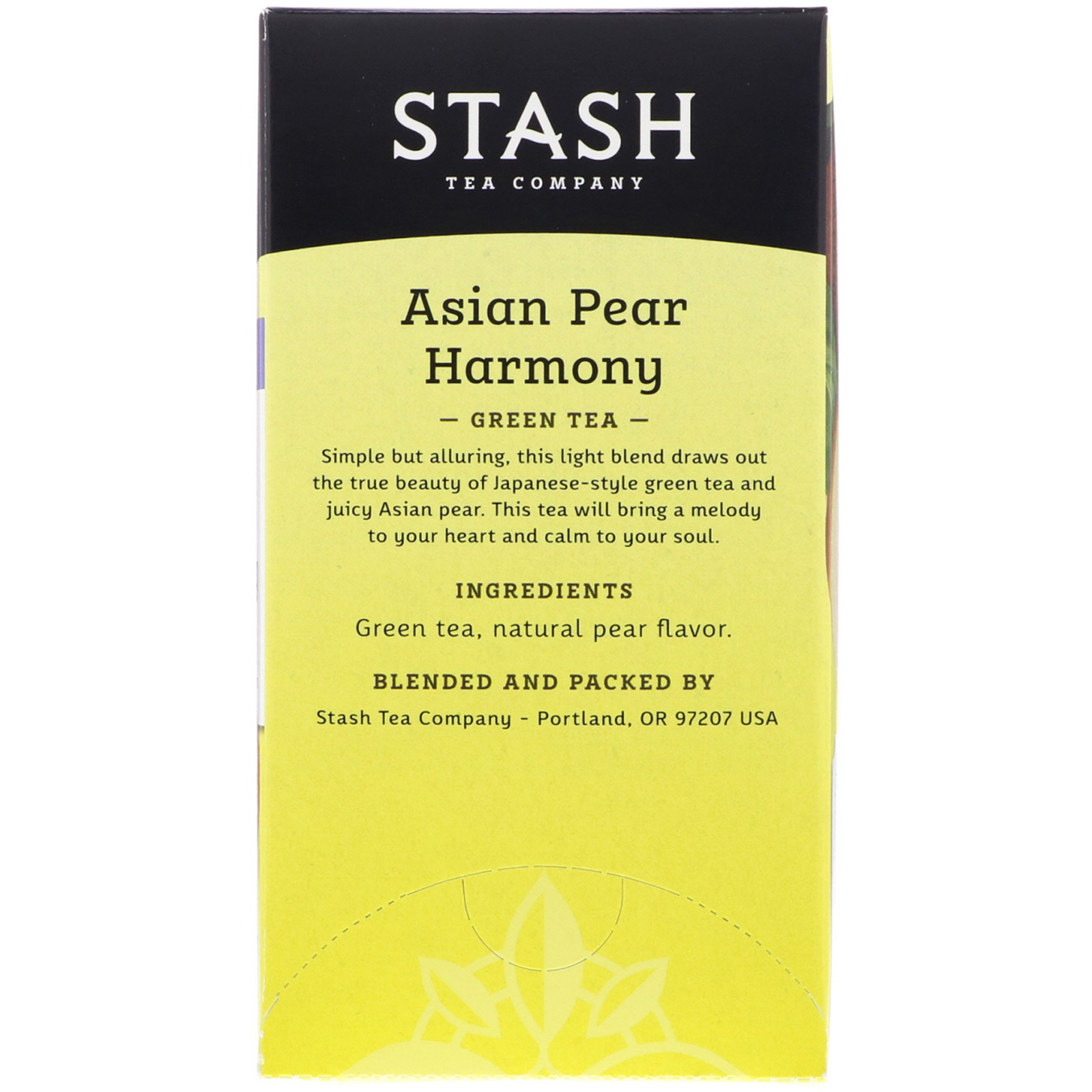 Comprar Stash Tea, Chá Verde, Harmonia de Pêra Asiática, 18 Saquinhos de Chá, 1,1 oz (34 g) - Imagem 2