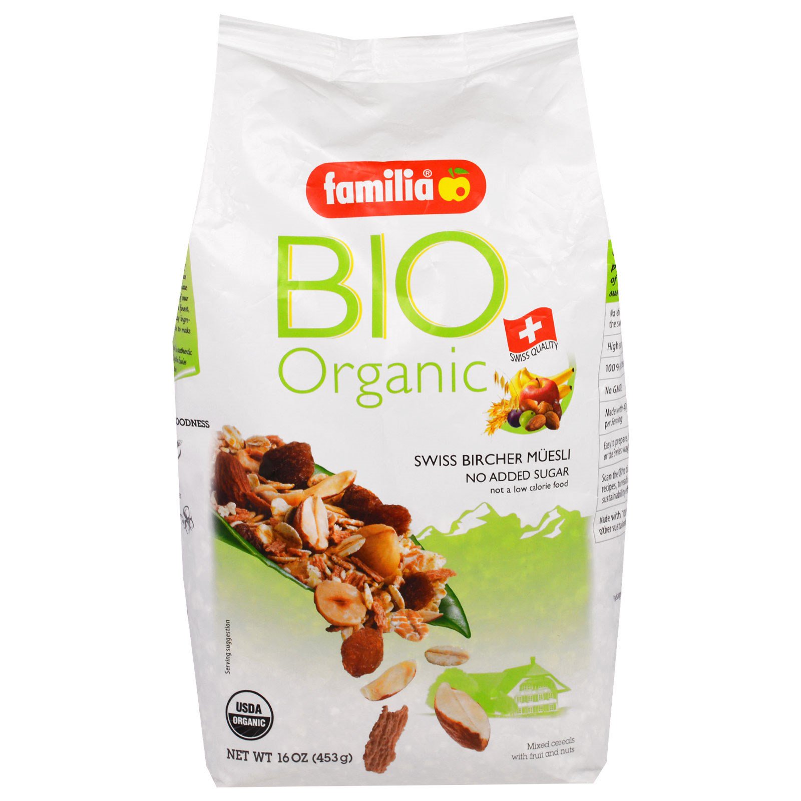 Comprar Familia, Bio Orgânico, Suiço "Bircher Muesli", 453 g