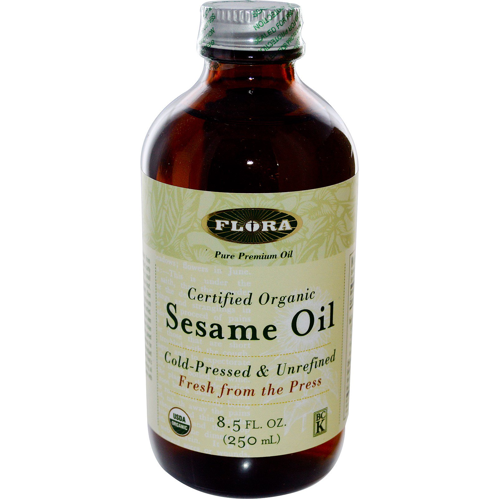 Comprar Flora, Óleo de gergelim orgânico certificado, 250 ml