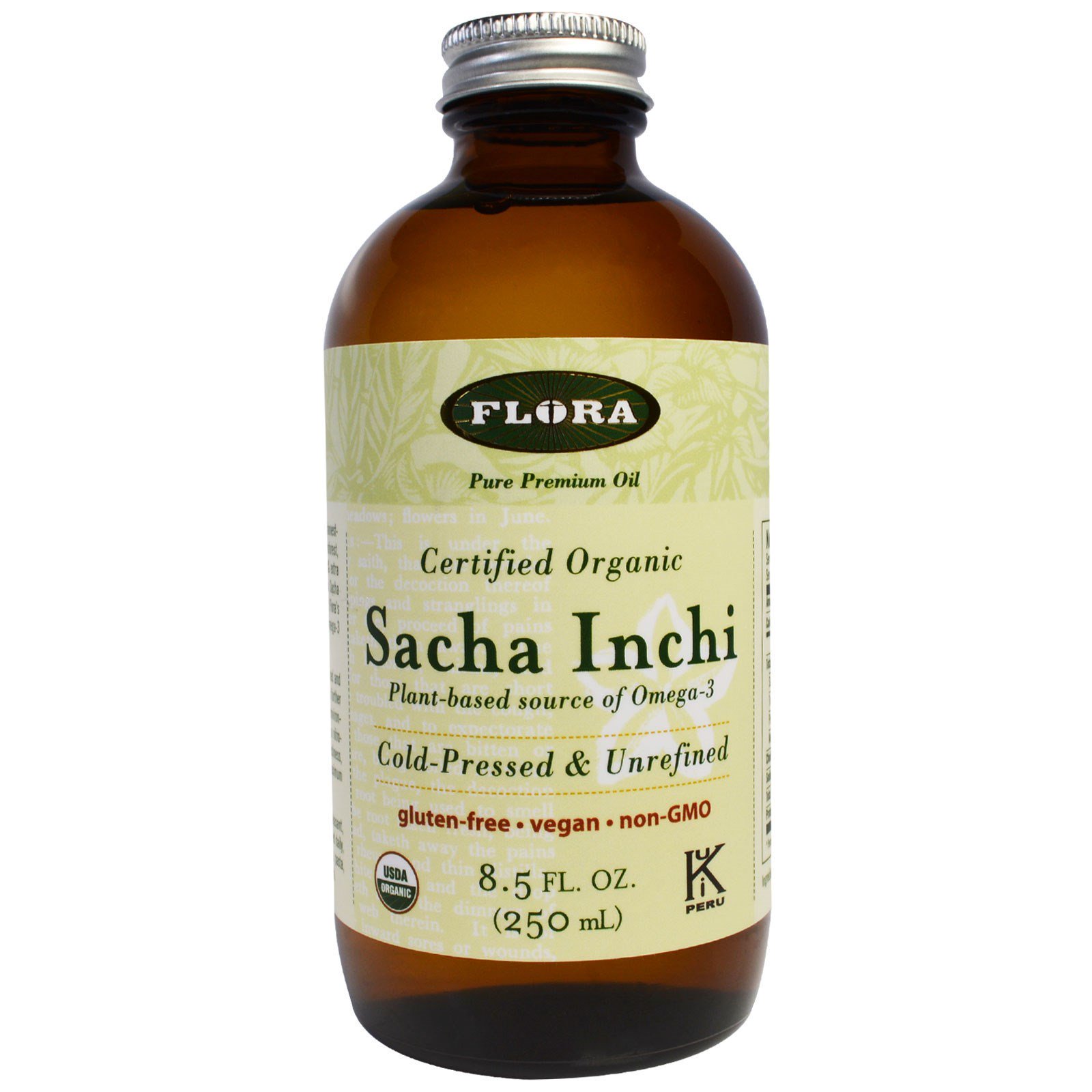 Comprar Flora, Sacha Inchi Orgânico, Óleo Puro Premium, 8.5 fl oz (250 ml)