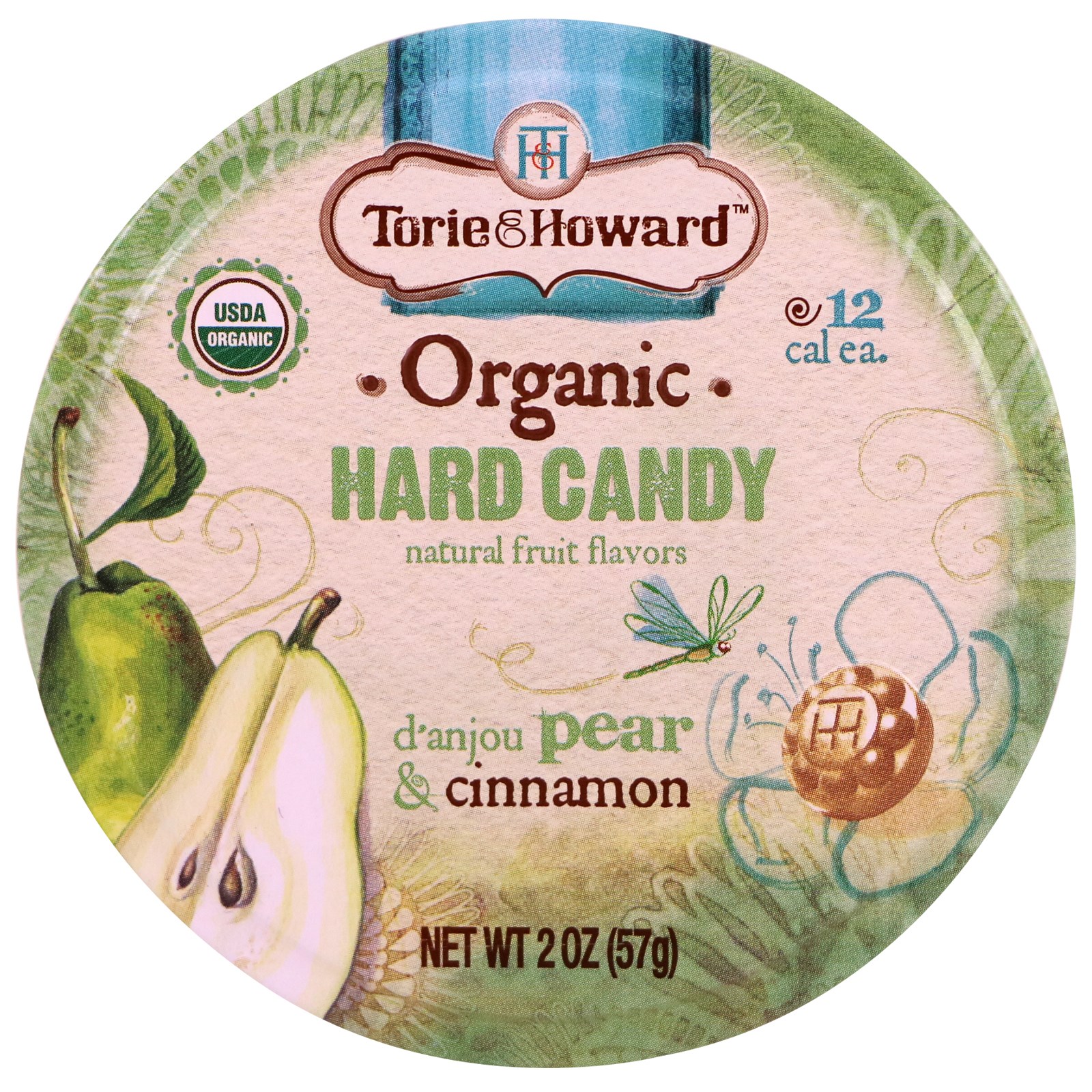 Comprar Torie & Howard, Organic, Hard Candy, D' Anjou Pear & Cinnamon, 2 oz (57 g)