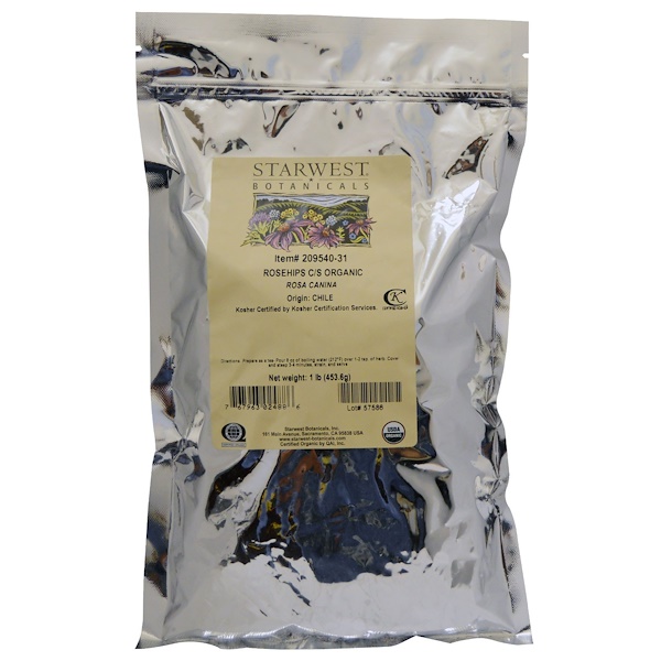 Comprar Starwest Botanicals, Orgânico, Quadris de Rosa C/S, 454,6 g (1 lb)