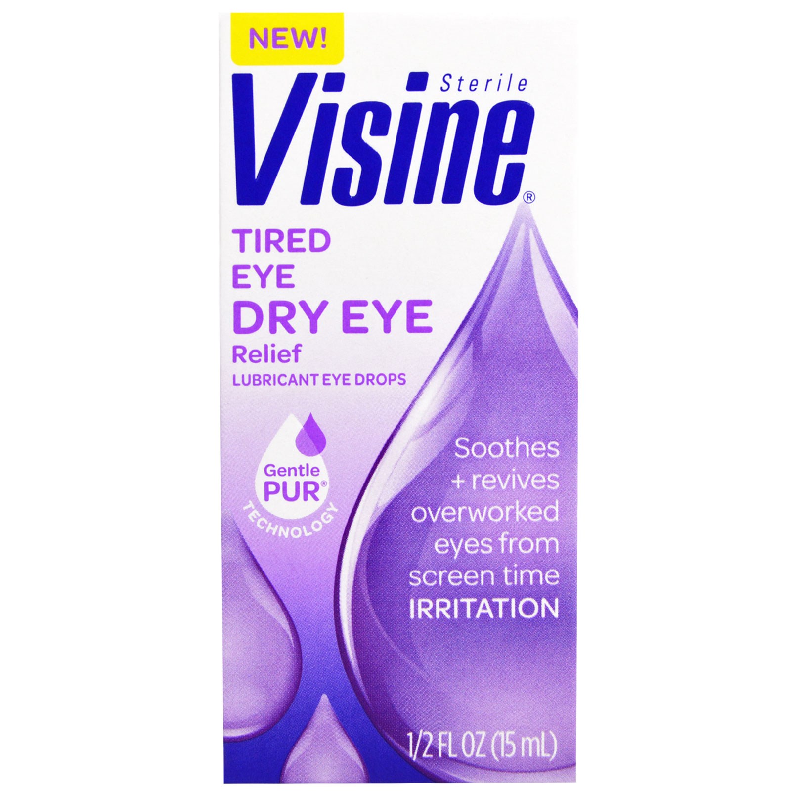 Comprar Visine, Tired Eye Dry Eye Relief, Sterile, 1/2 fl oz (15 ml) - Imagem 2