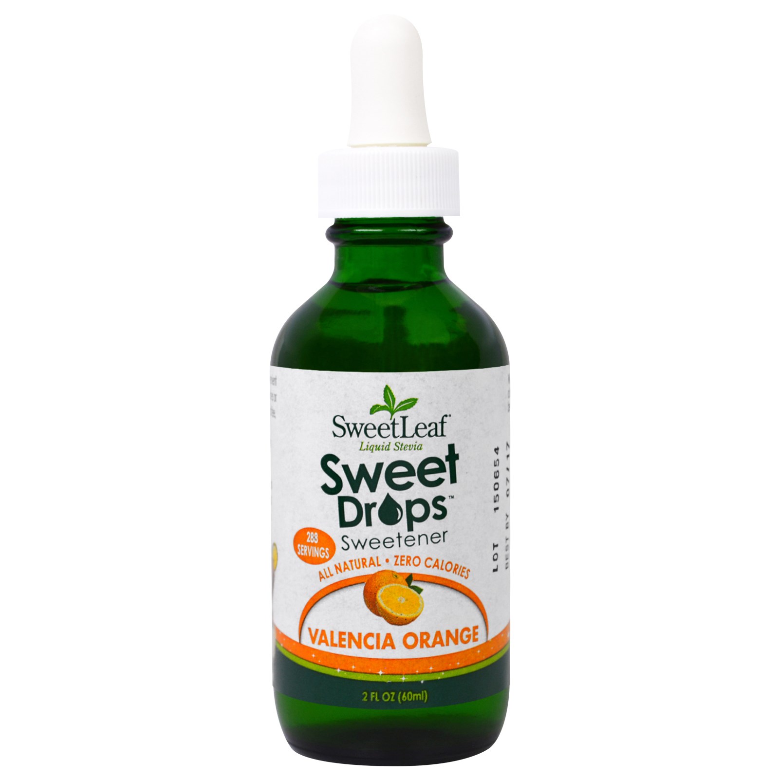 Comprar Wisdom Natural, Stevia Líquida SweetLeaf, Laranja Valência, 2 fl oz (60 ml)