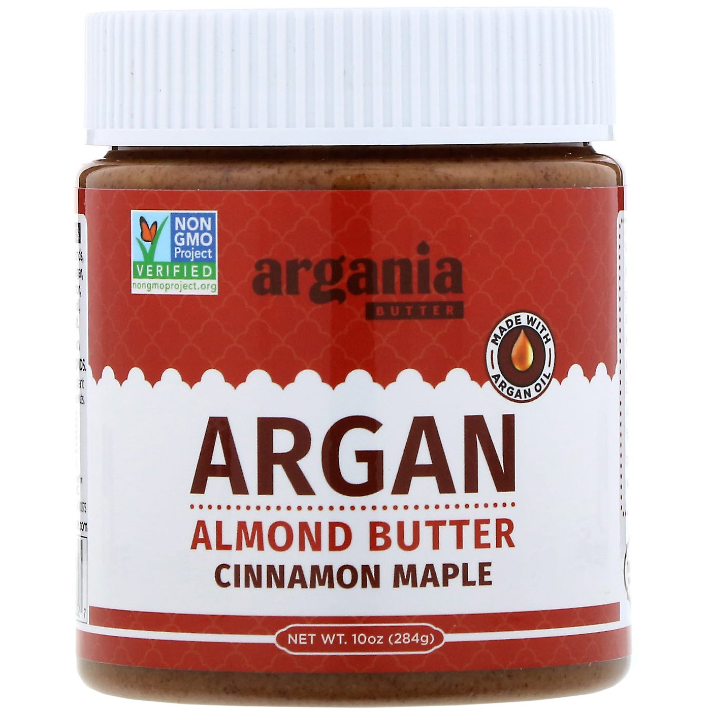 Comprar Argania Butter, Manteiga de Amêndoas com Argão, Bordo de Canela, 10 oz (284 g)