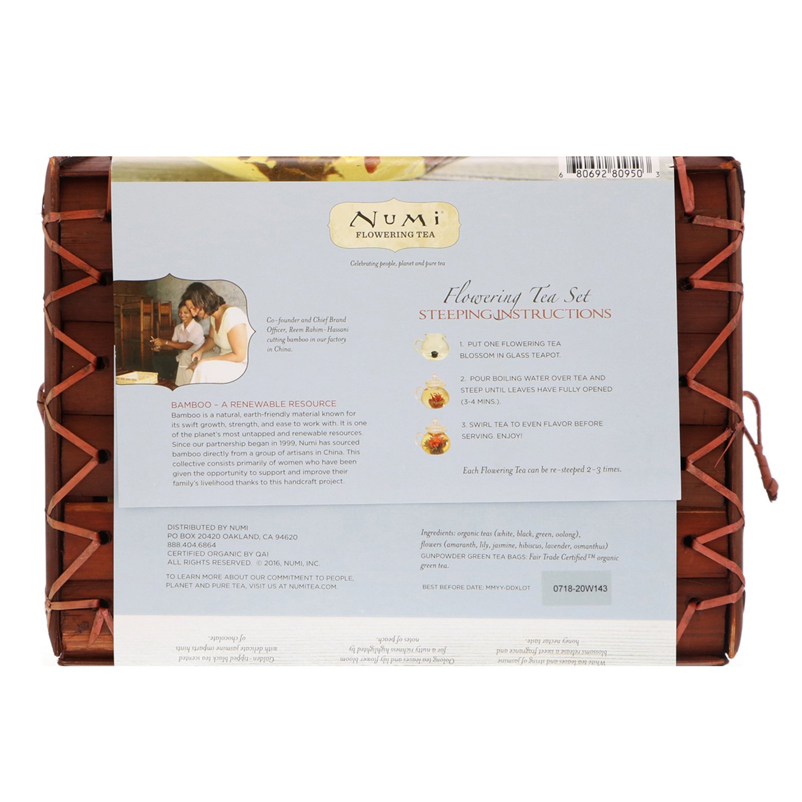 Comprar Numi Tea, Kit de Chá Florido em Bambu, 1 Kit de Chá - Imagem 2