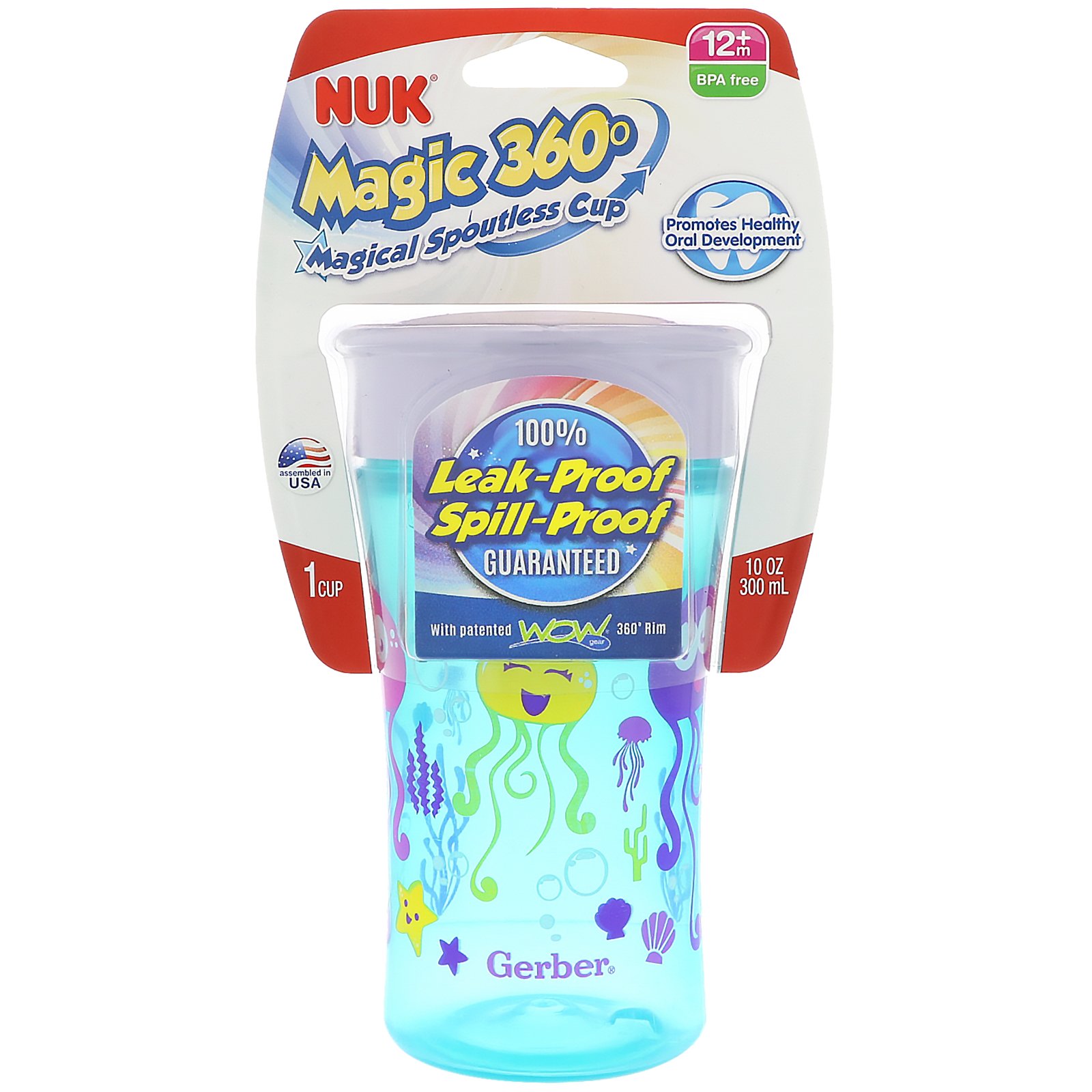 Comprar NUK, 360 Mágico, Caneca Mágica sem Respingos, 12+ Meses, Menina, 1 Caneca, 10 oz (300 ml) - Imagem 2