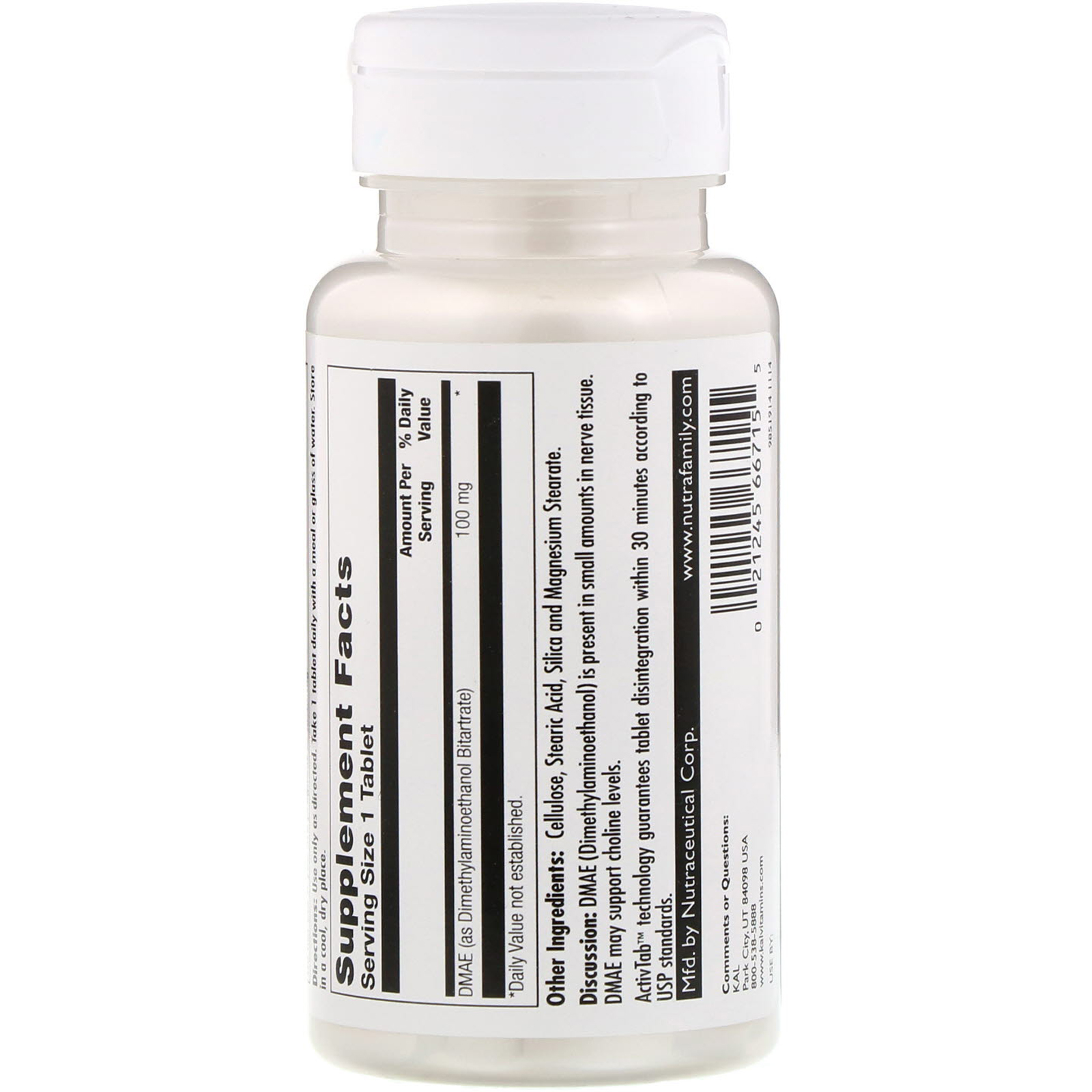 Comprar KAL, DMAE, 100 mg, 100 comprimidos - Imagem 2