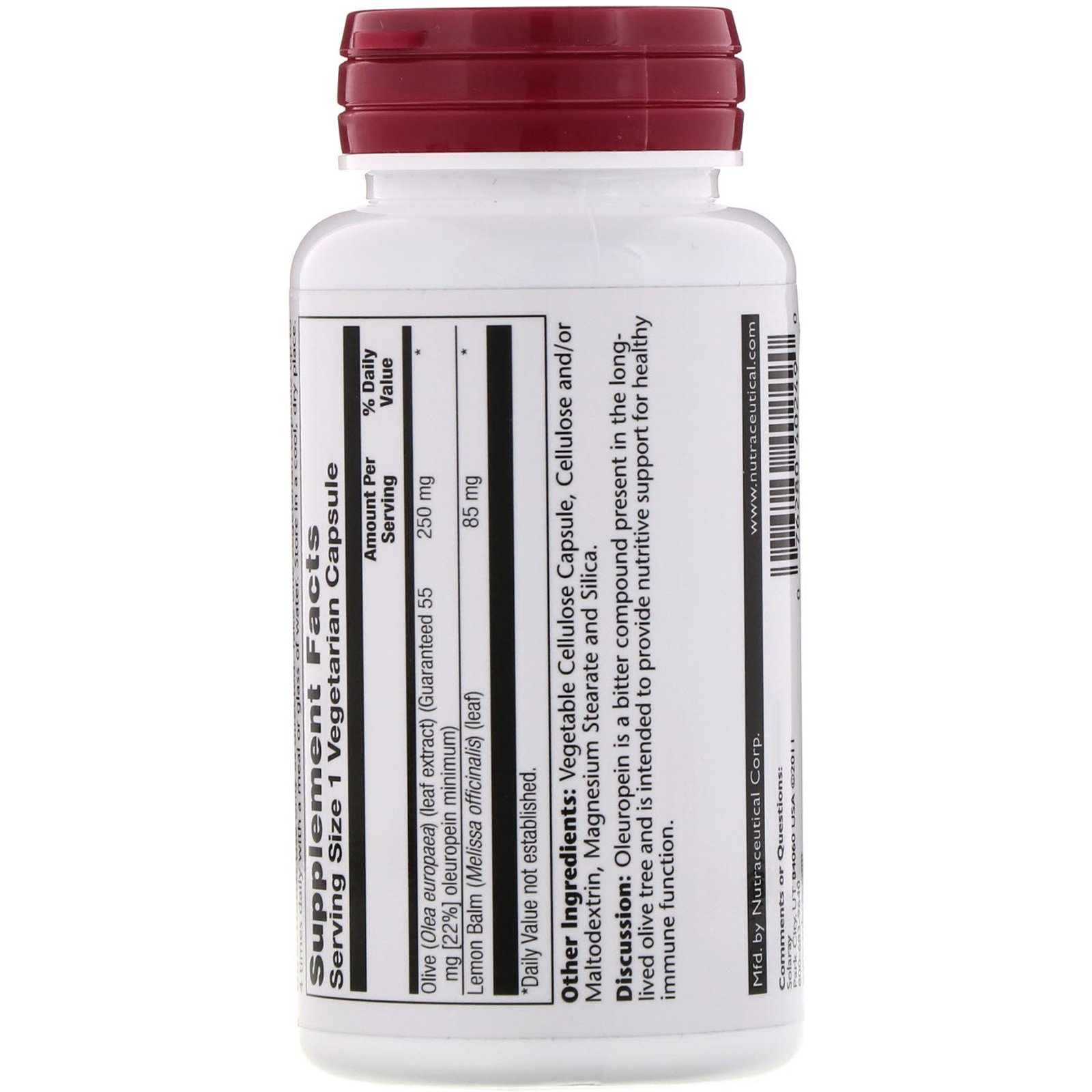 Comprar Solaray, Extrato de Folha de Azeitona, 250 mg, 120 Cápsulas Vegetais - Imagem 2