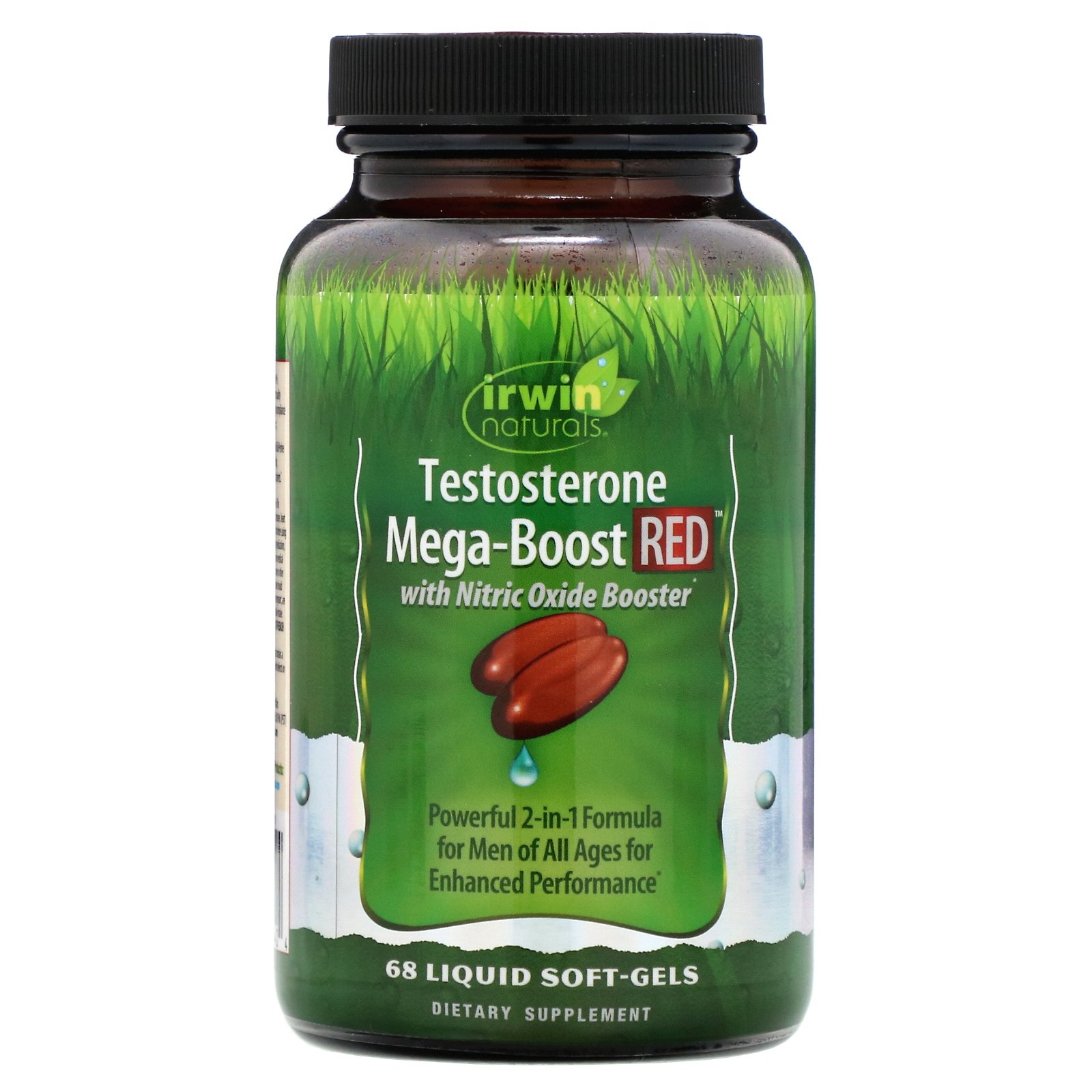 Comprar Irwin Naturals, Testosterone Mega-Boost RED, 68 Liquid Soft-Gels