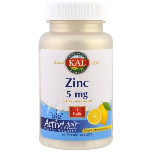 Comprar KAL, Zinco, Limão Doce, 5 mg, 60 Micro Comprimidos