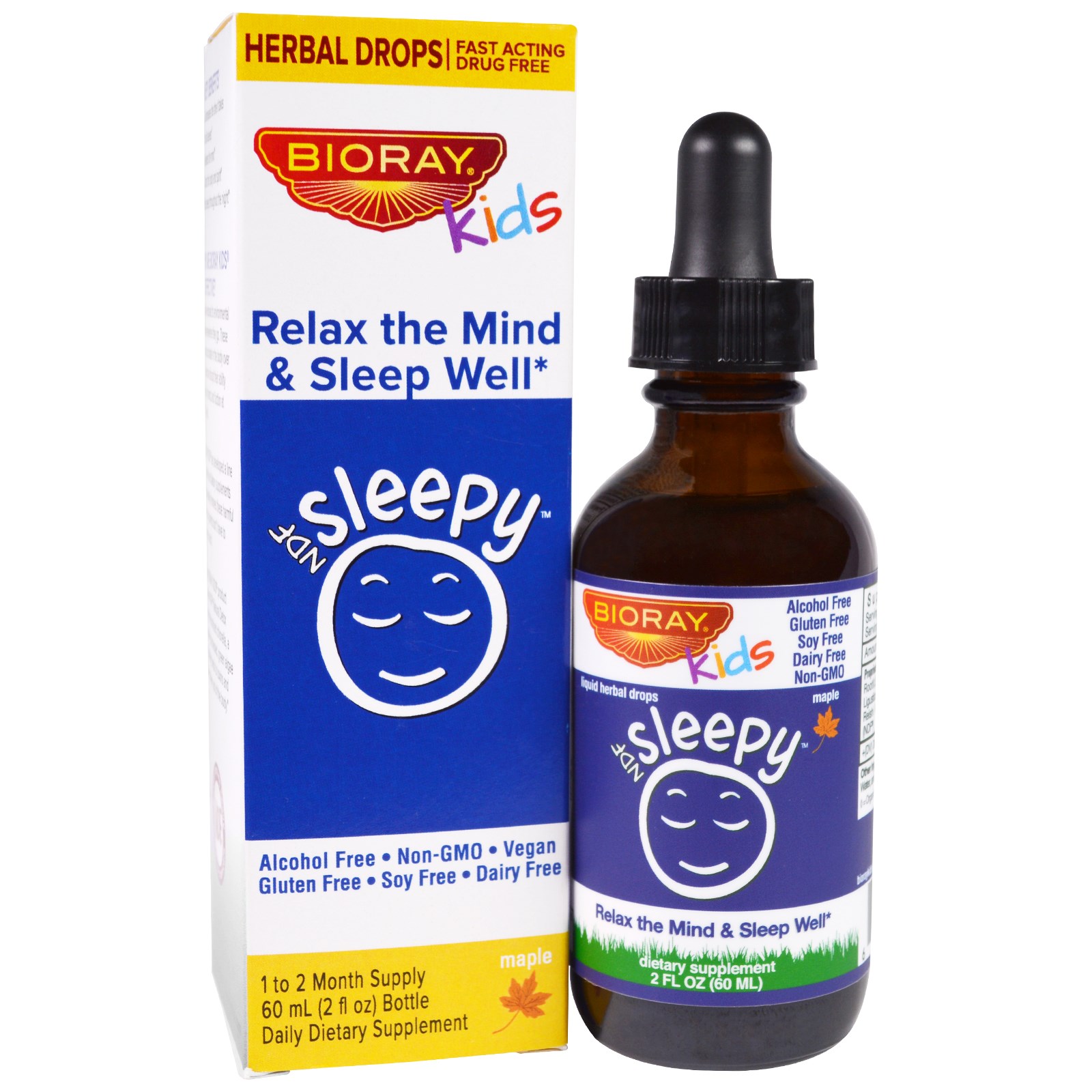Comprar Bioray, NDF Sleep, Relax The Mind & Sleep Well, Kids, Sabor de Bordo, 60 ml (2 fl oz)