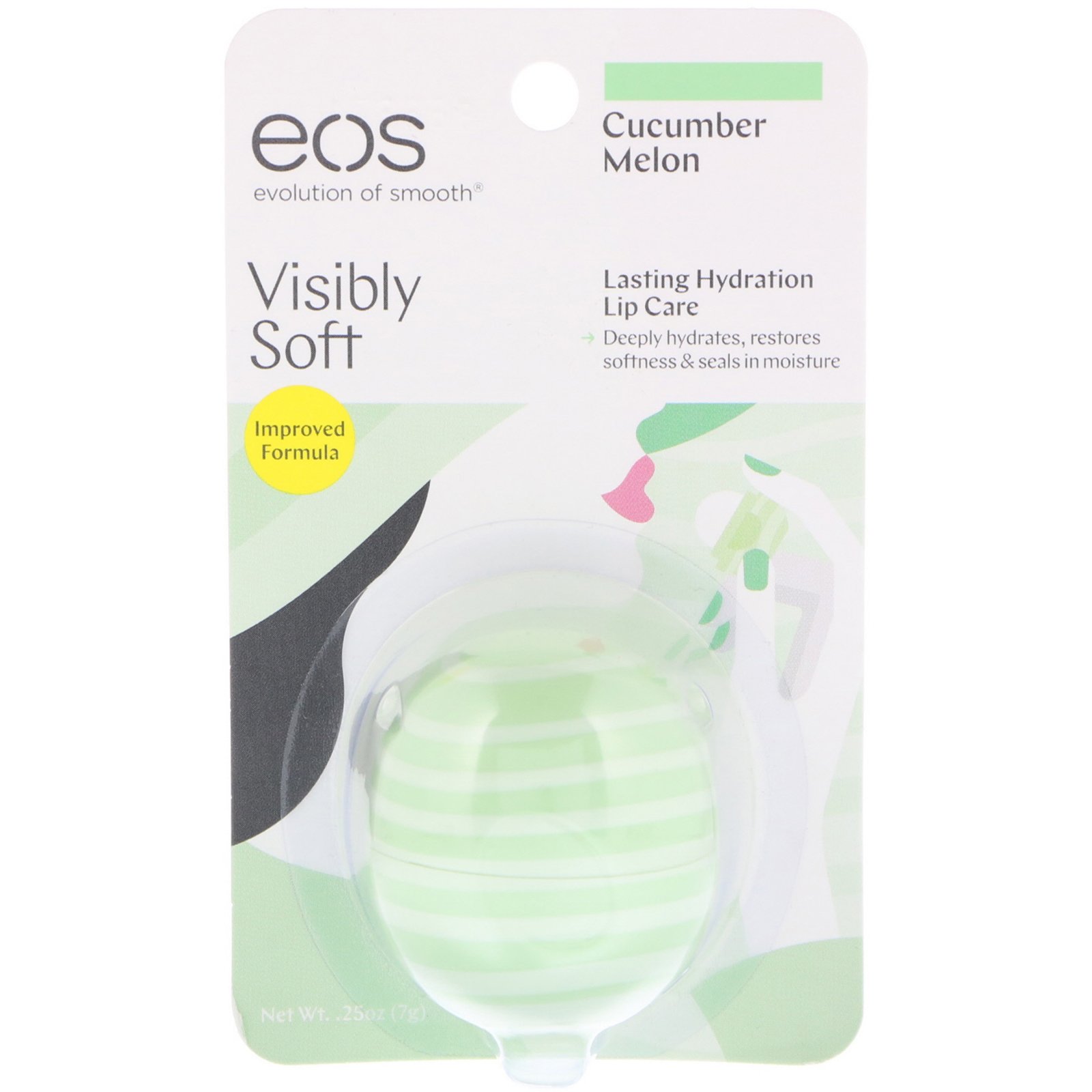Comprar EOS, Esfera de Balm Labial Visivelmente Macio, Pepino e Melão, 7 g - Imagem 2