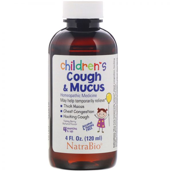 Comprar NatraBio, Children's Cough & Mucus, Alcohol Free, Yummy Berry Natural Flavor, 4 Months and Up, 4 fl oz (120 ml) - Imagem 4