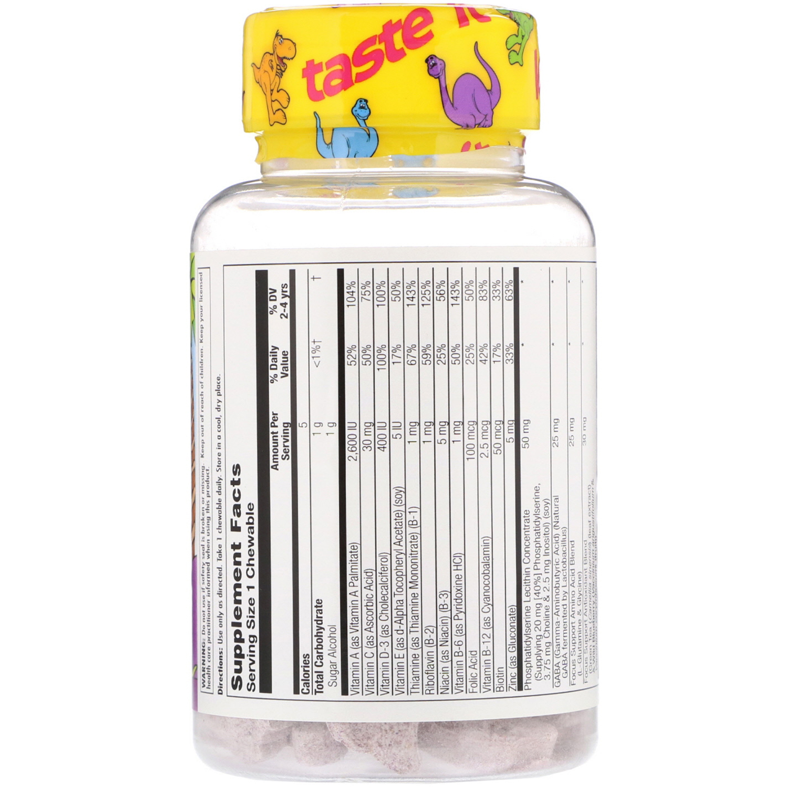Comprar KAL, Focus Saurus for Kids, Grape, 30 Chewables - Imagem 2